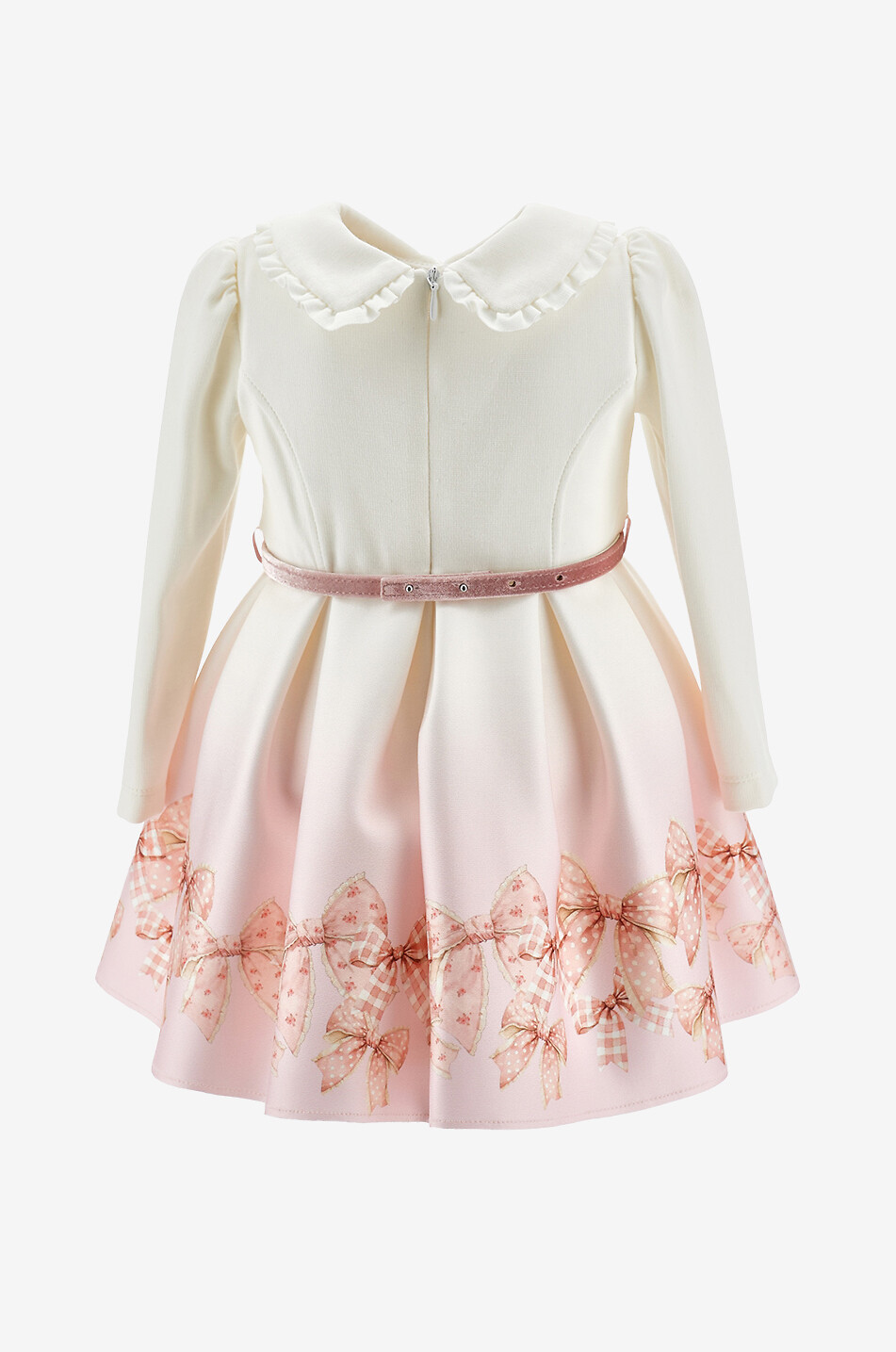 MONNALISA Baby jersey dress with bow print Baby WHITE 2