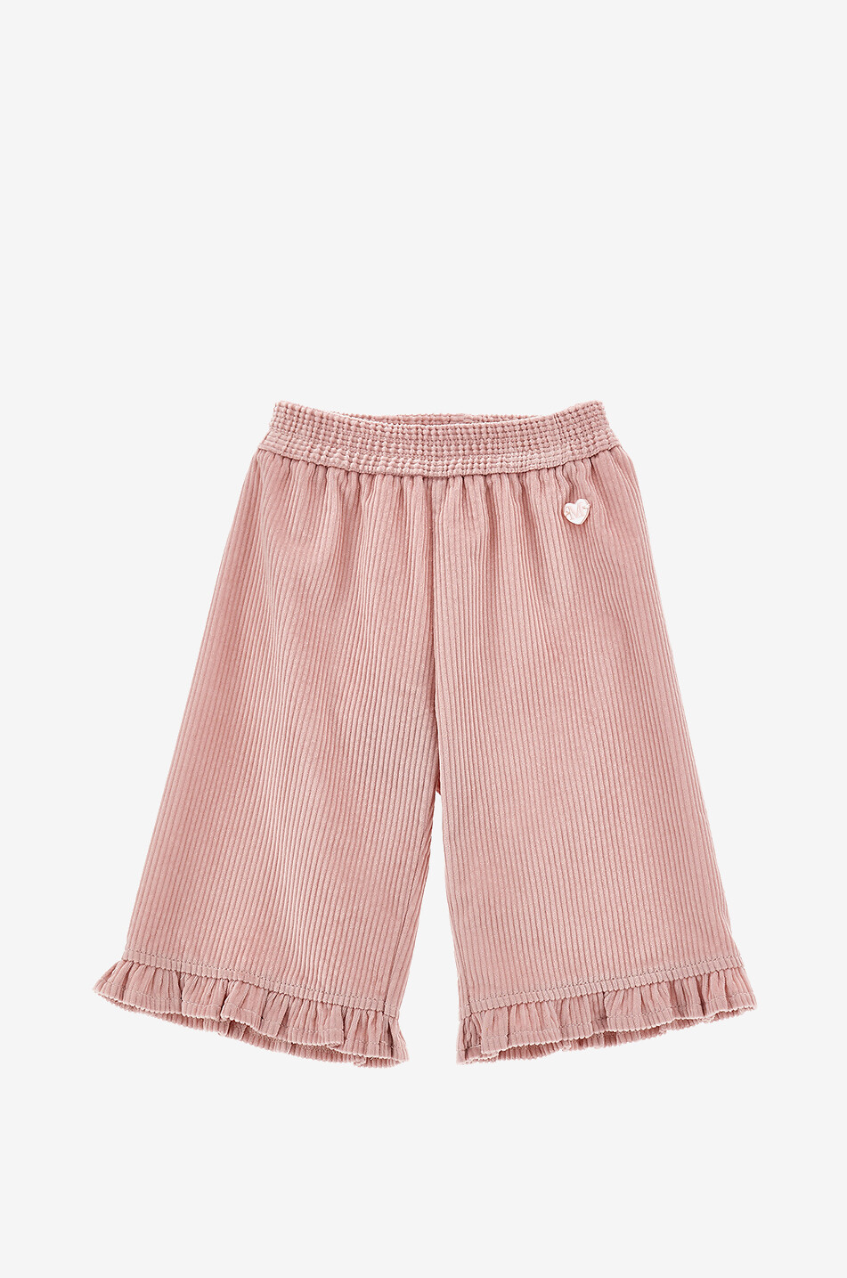 Pantalon bébé en velours côtelé à volants