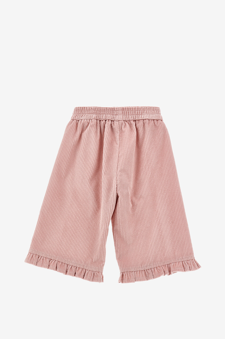 MONNALISA Pantalon bébé en velours côtelé à volants Bébé ROSE 2