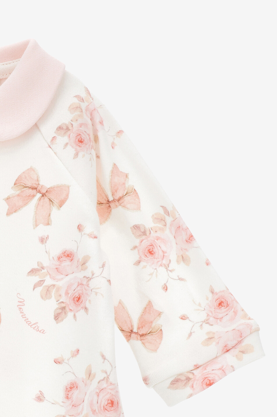 MONNALISA Baby-Pyjama aus Jersey mit Schleifen- und Rosenprint Baby WEISS 3