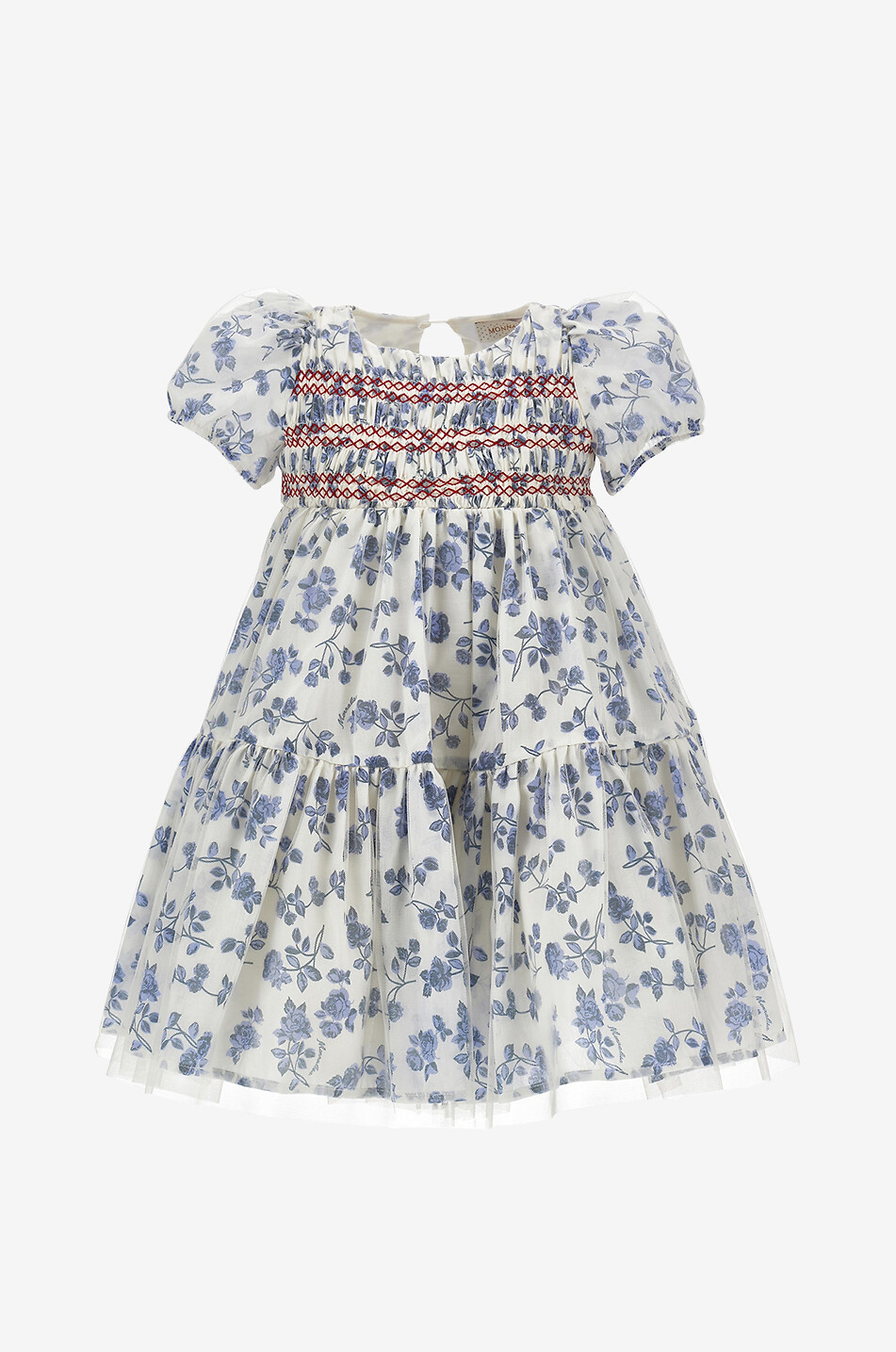 Robe empire fleurie en coton et soie fille