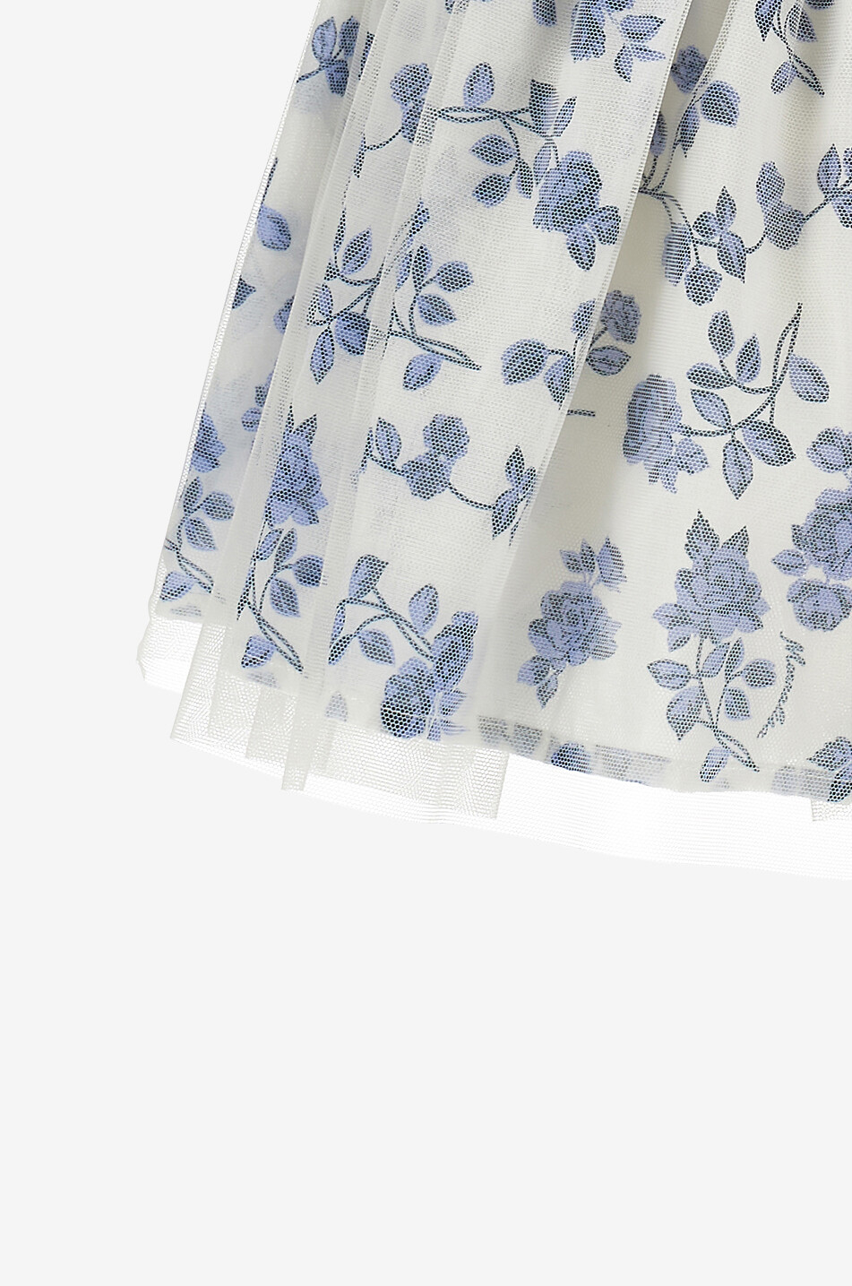 MONNALISA Robe empire fleurie en coton et soie fille Fille BLEU 4