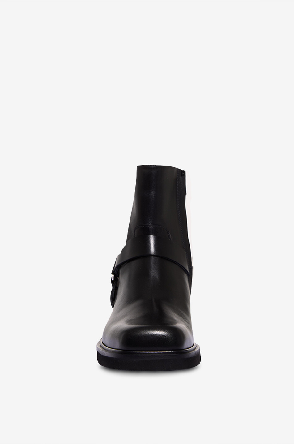 litt.rett♡ Square-toe ankle boots in smooth leather - GUGLIELMO ROTTA - BLACK