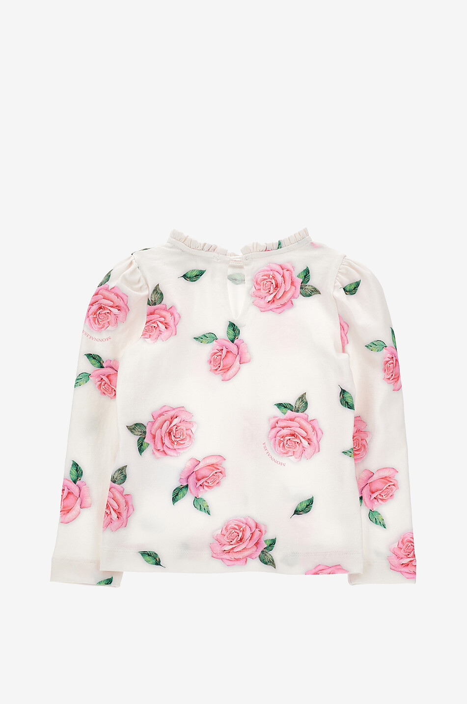 MONNALISA Rose printed girls' long-sleeved T-shirt Girl WHITE 2