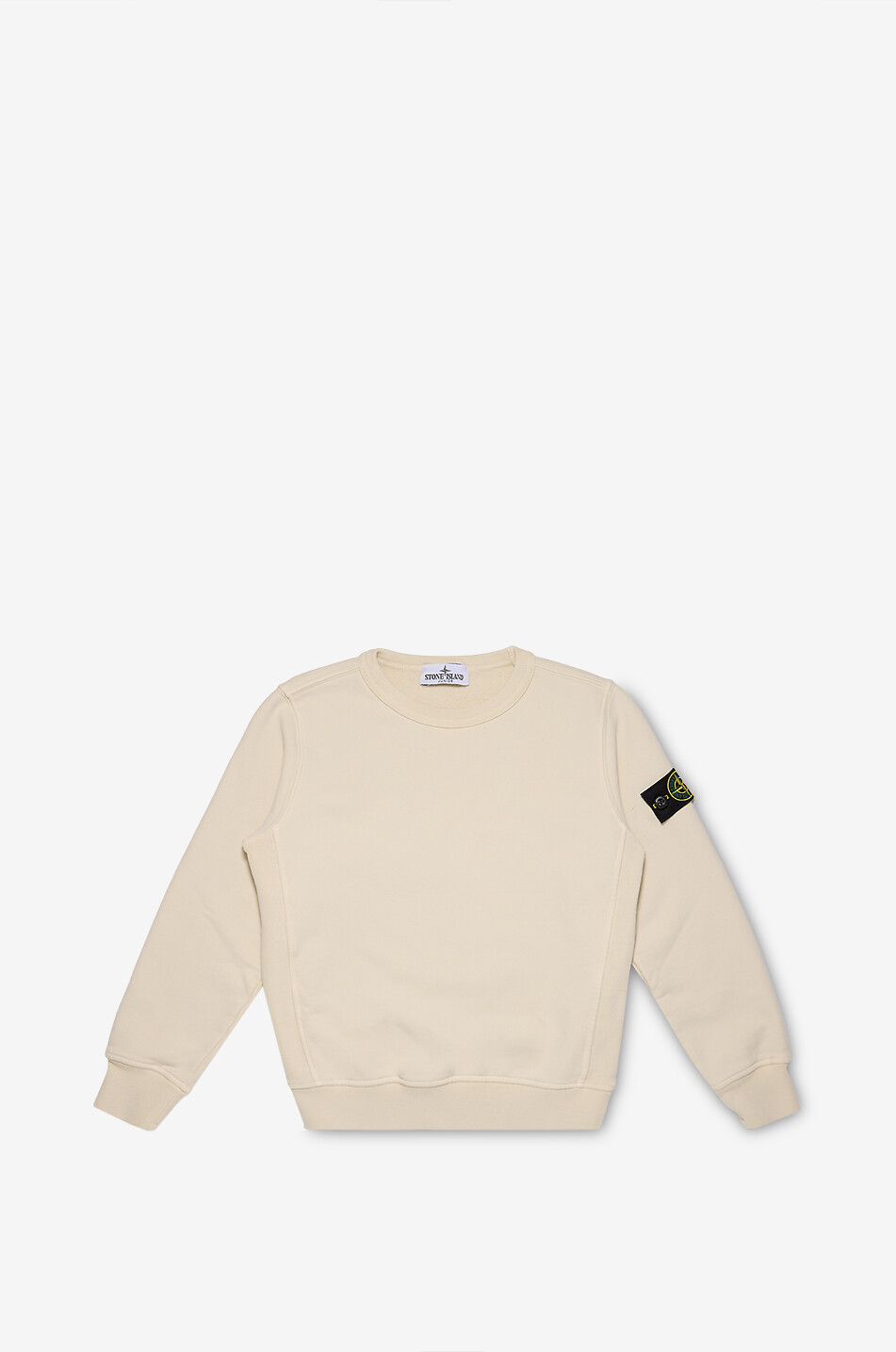 STONE ISLAND JUNIOR 6100001 Organic Cotton Fleece boys' crewneck sweatshirt Boy BEIGE 1