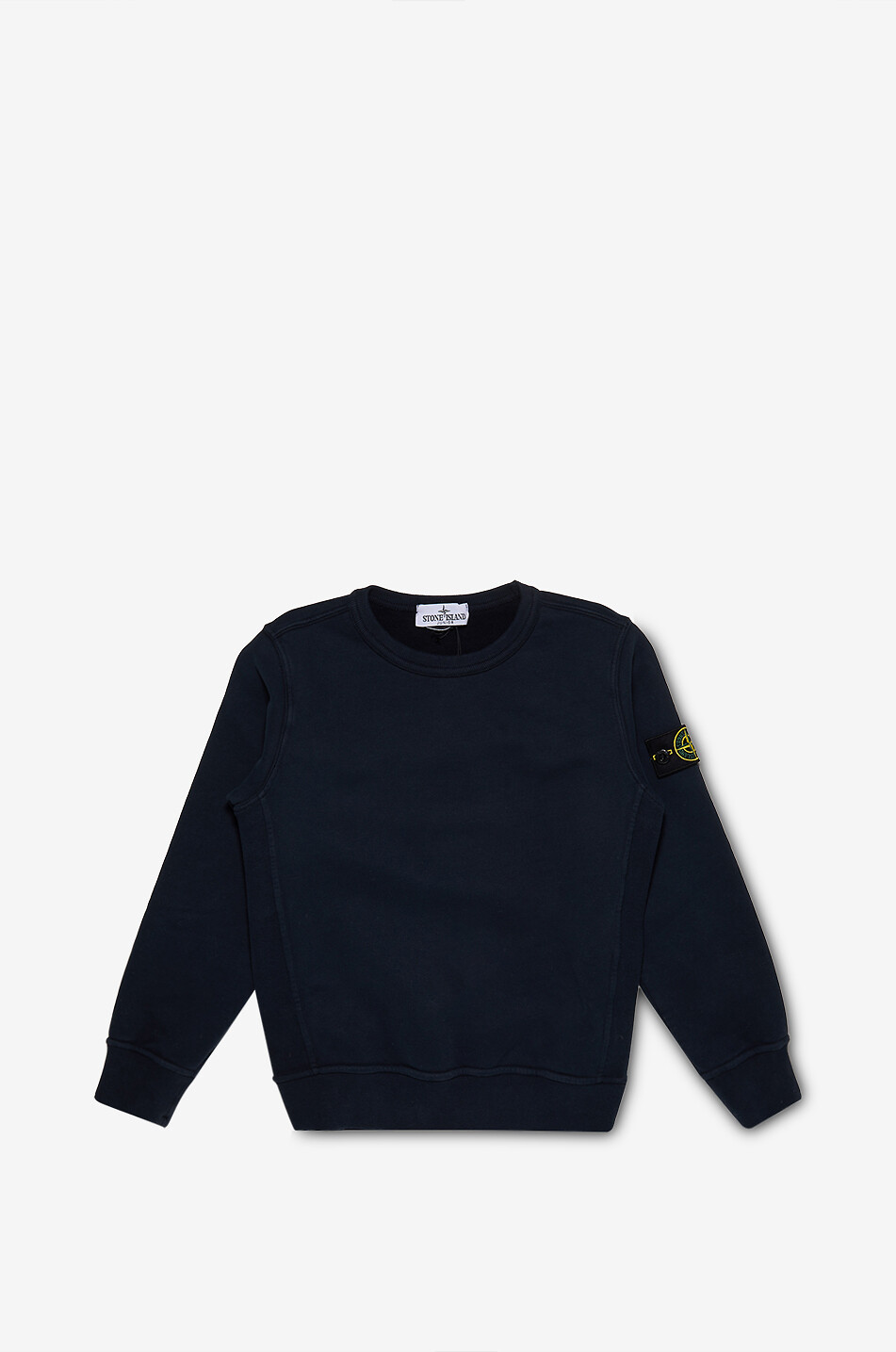 STONE ISLAND JUNIOR Sweat-shirt à col rond garçon 6100001 Organic Cotton Fleece Garçon BLEU FONCE 1