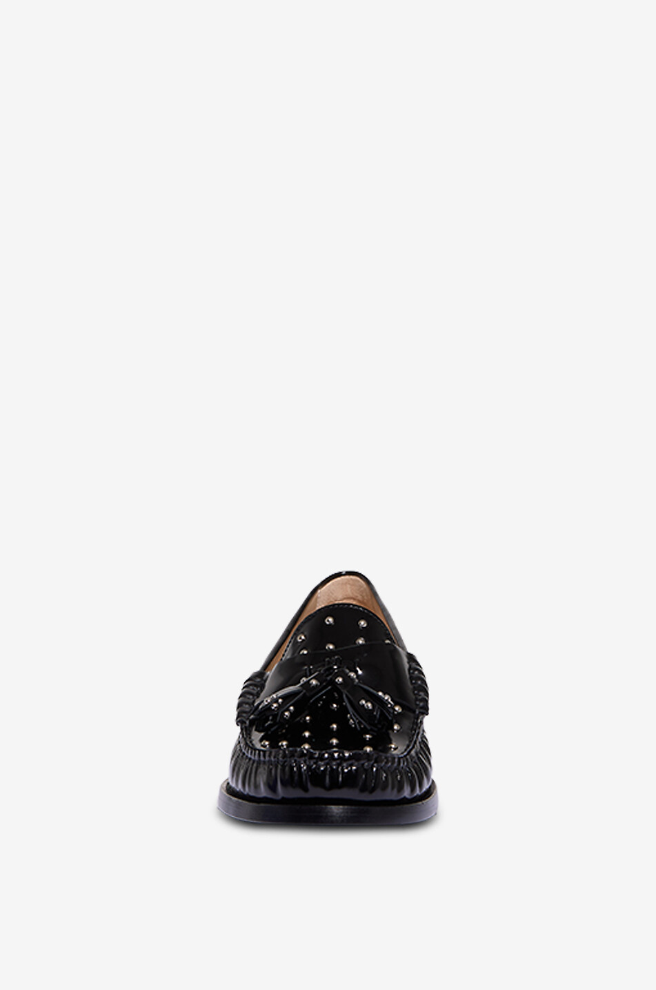STUART WEITZMAN Lottie patent leather tassel loafers Women BLACK 2