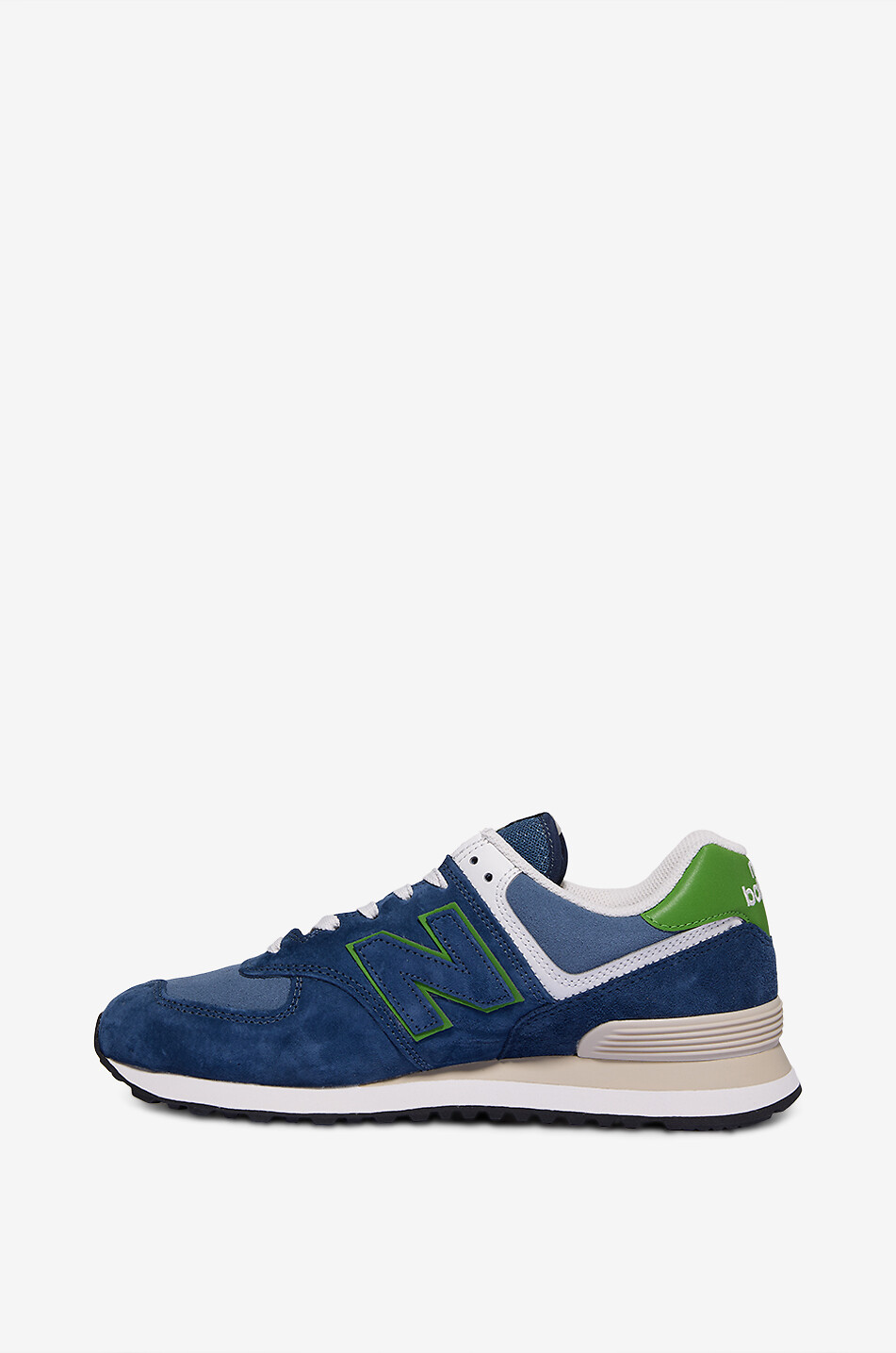 NEW BALANCE 574 suede low-top sneakers Men DARK BLUE 3