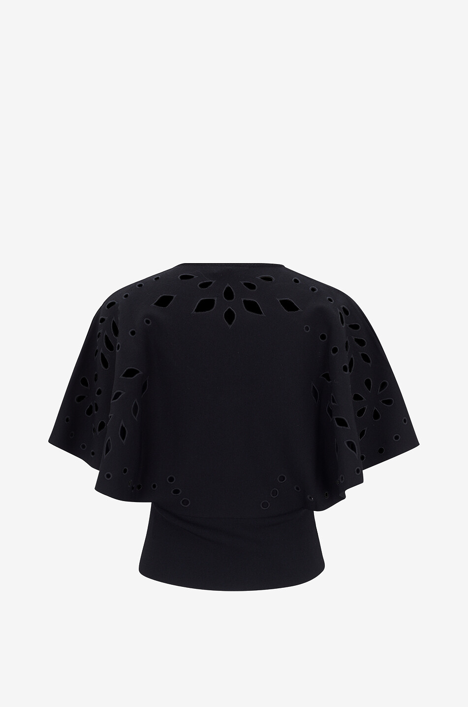 ULLA JOHNSON Top en jersey à manches cape Josie Femme NOIR 2