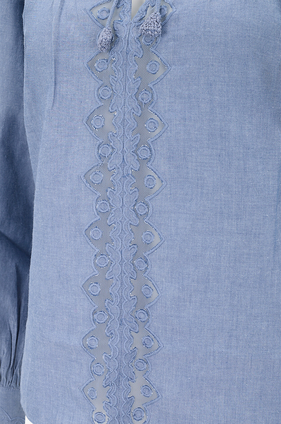 ULLA JOHNSON Kady chambray long-sleeve blouse Women LIGHT BLUE 3