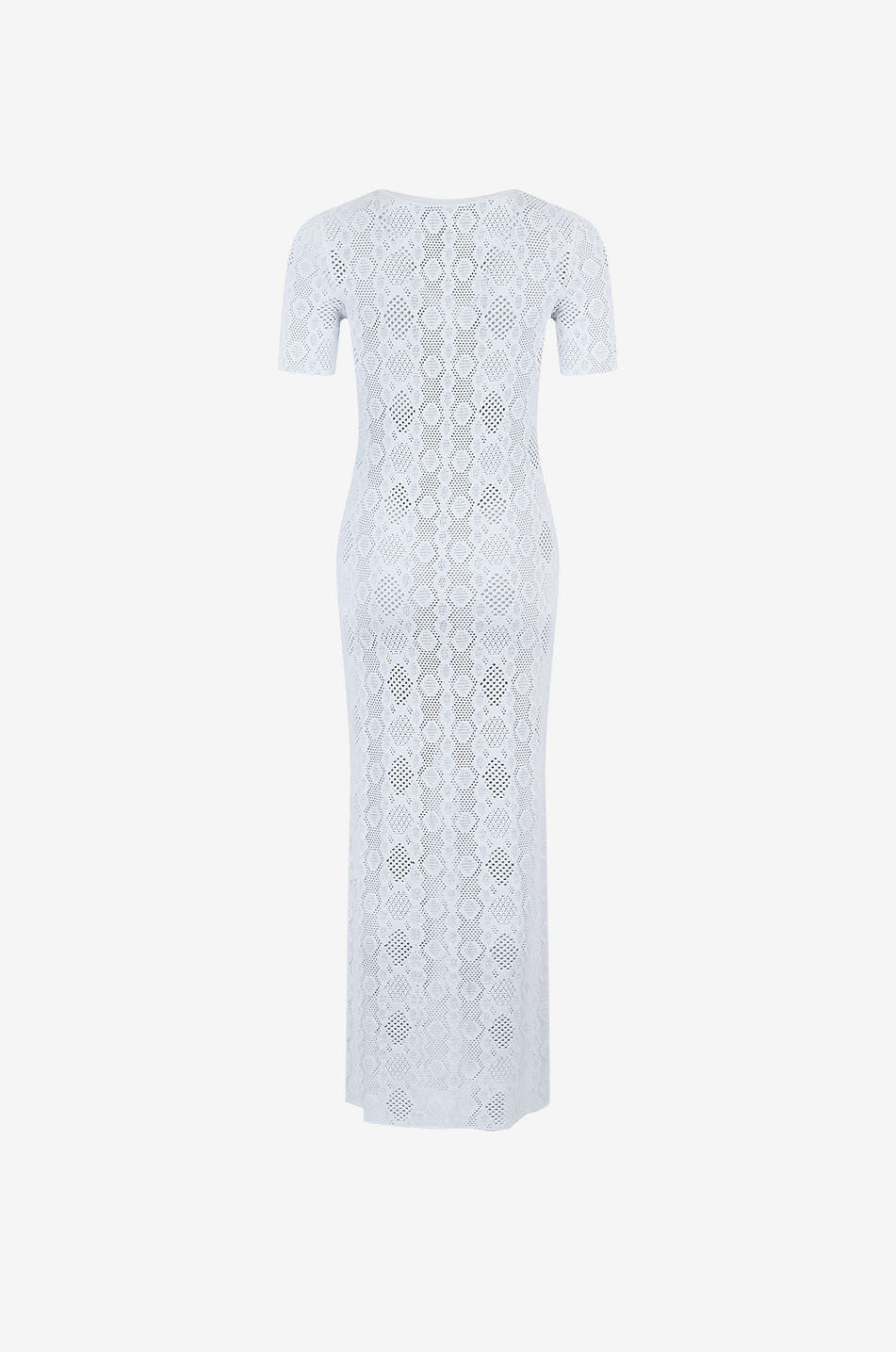 ALAÏA Python Lace openwork knit sheath dress Women WHITE 2