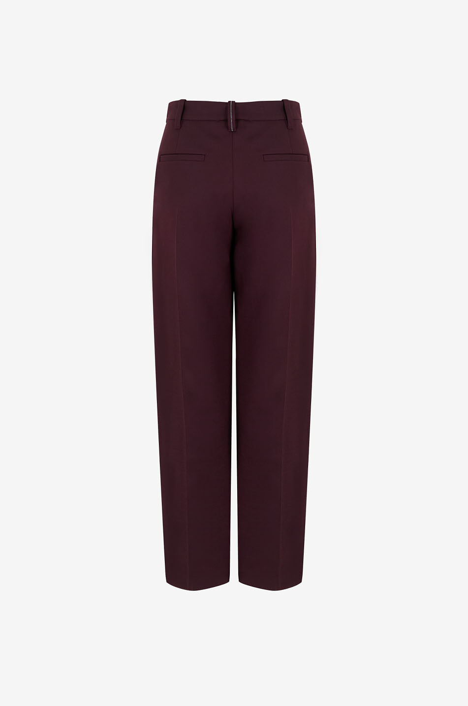 BRUNELLO CUCINELLI Grain de poudre wool carrot high-rise trousers Women DARK RED 2