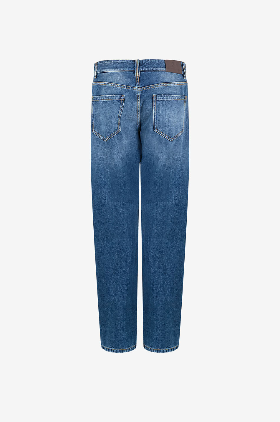 BRUNELLO CUCINELLI Ausgewaschene Used-Jeans mit geradem Bein The Column Full Length Damen MITTELBLAU 2