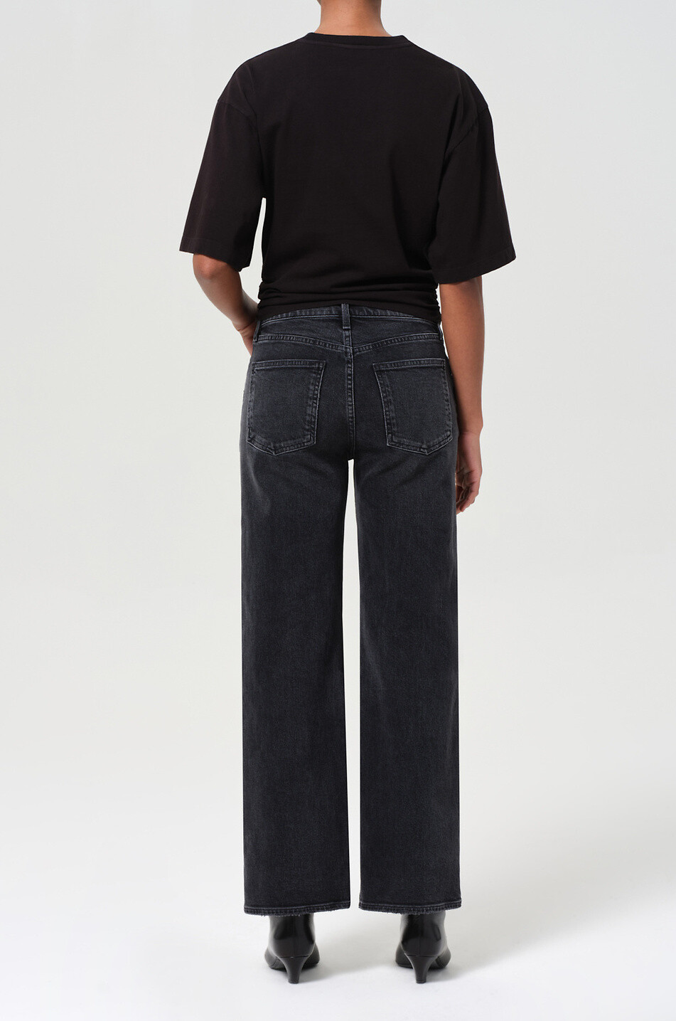 AGOLDE Harper wide-leg denim jeans Women BLACK 3