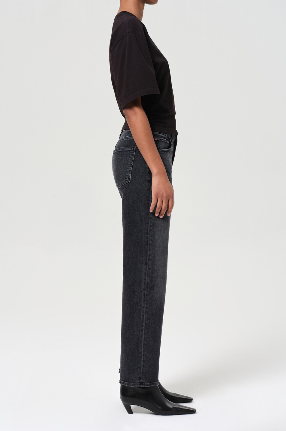 AGOLDE Harper wide-leg denim jeans Women BLACK 4