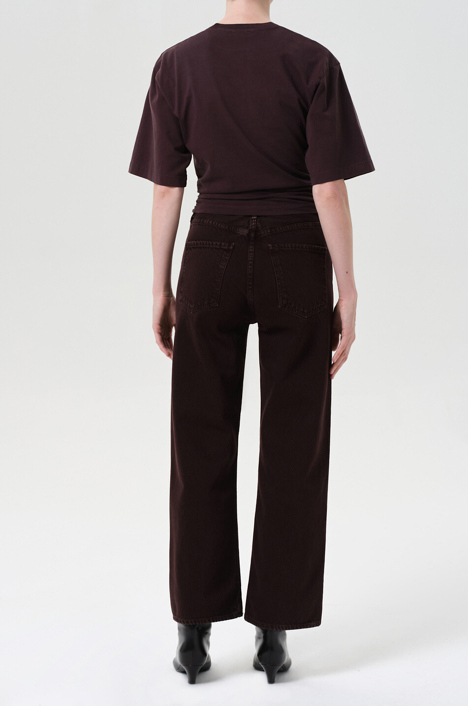 AGOLDE Ren Sloe Berry wide-leg denim jeans Women DARK BROWN 3