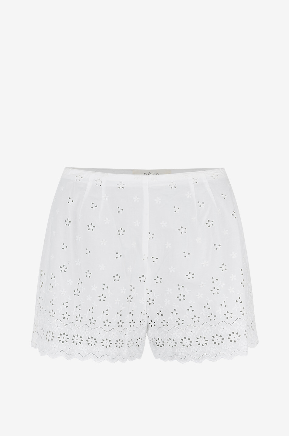 DÔEN Short en voile à broderies anglaises Arbre Femme BLANC 1