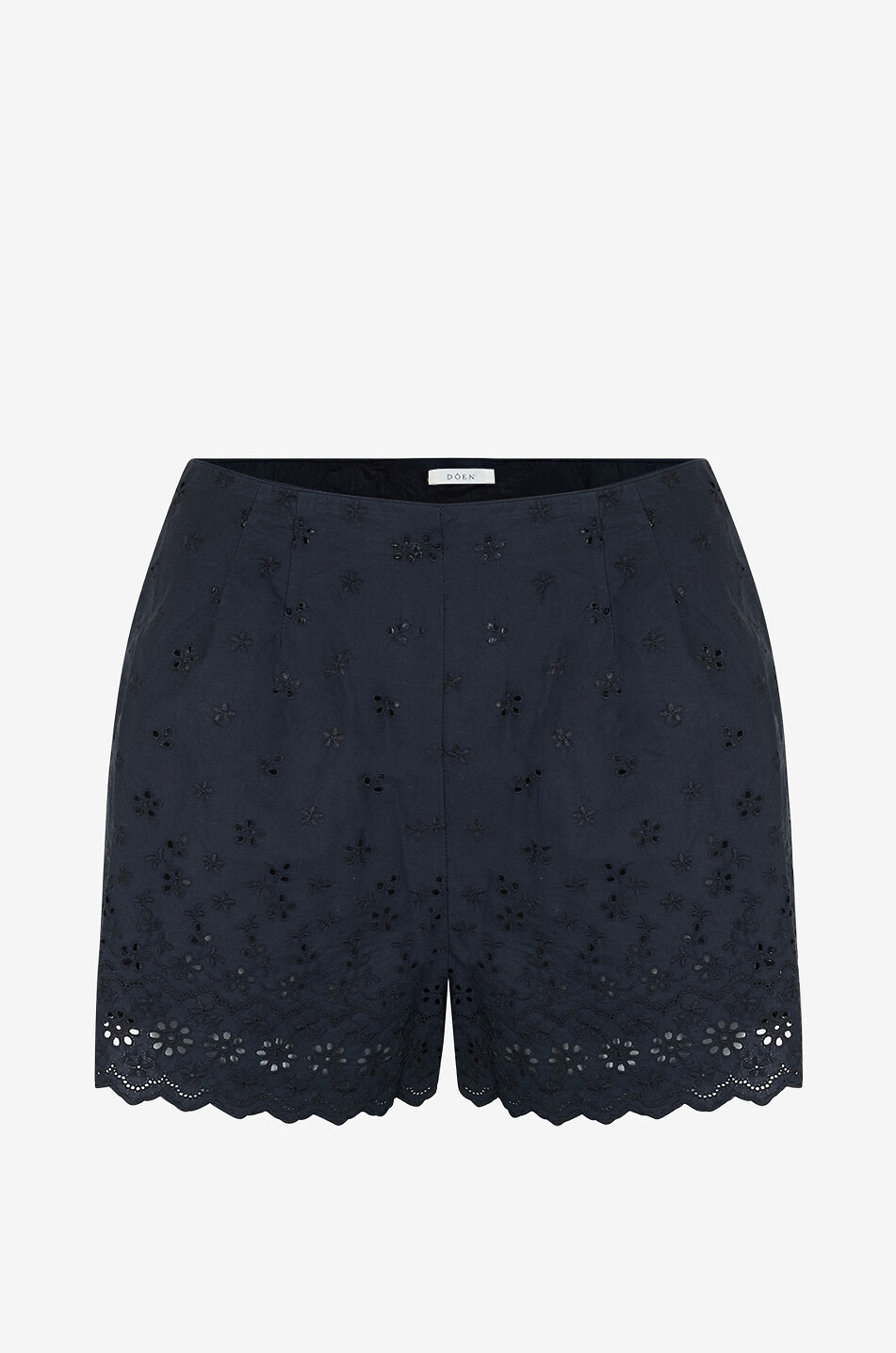 DÔEN Arbre voile shorts with openwork embroidery Women BLACK 1