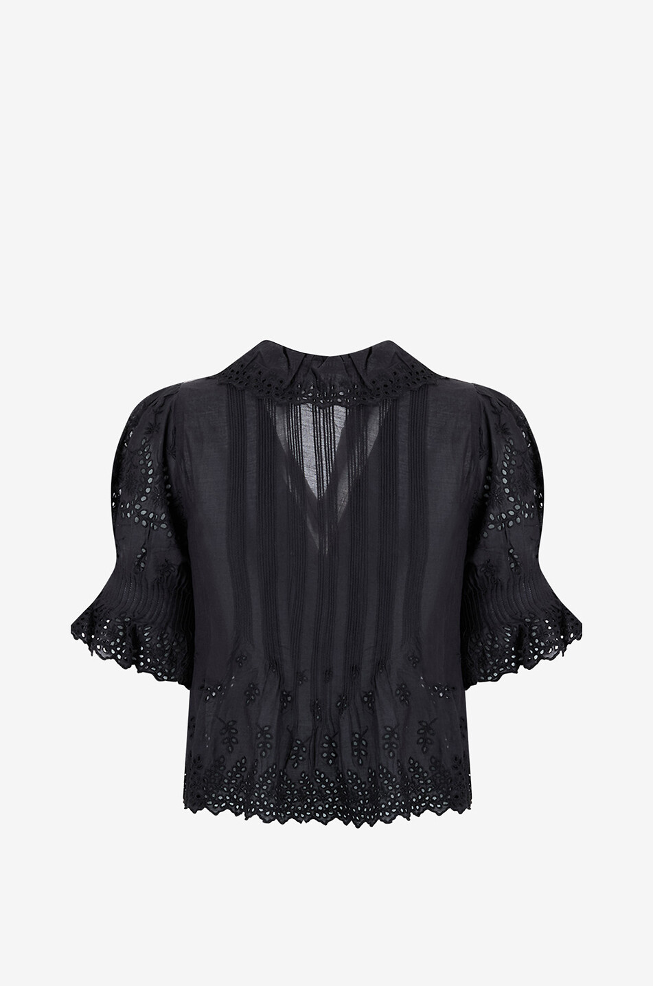 DÔEN Top en voile à manches bouffantes Henry Femme NOIR 2