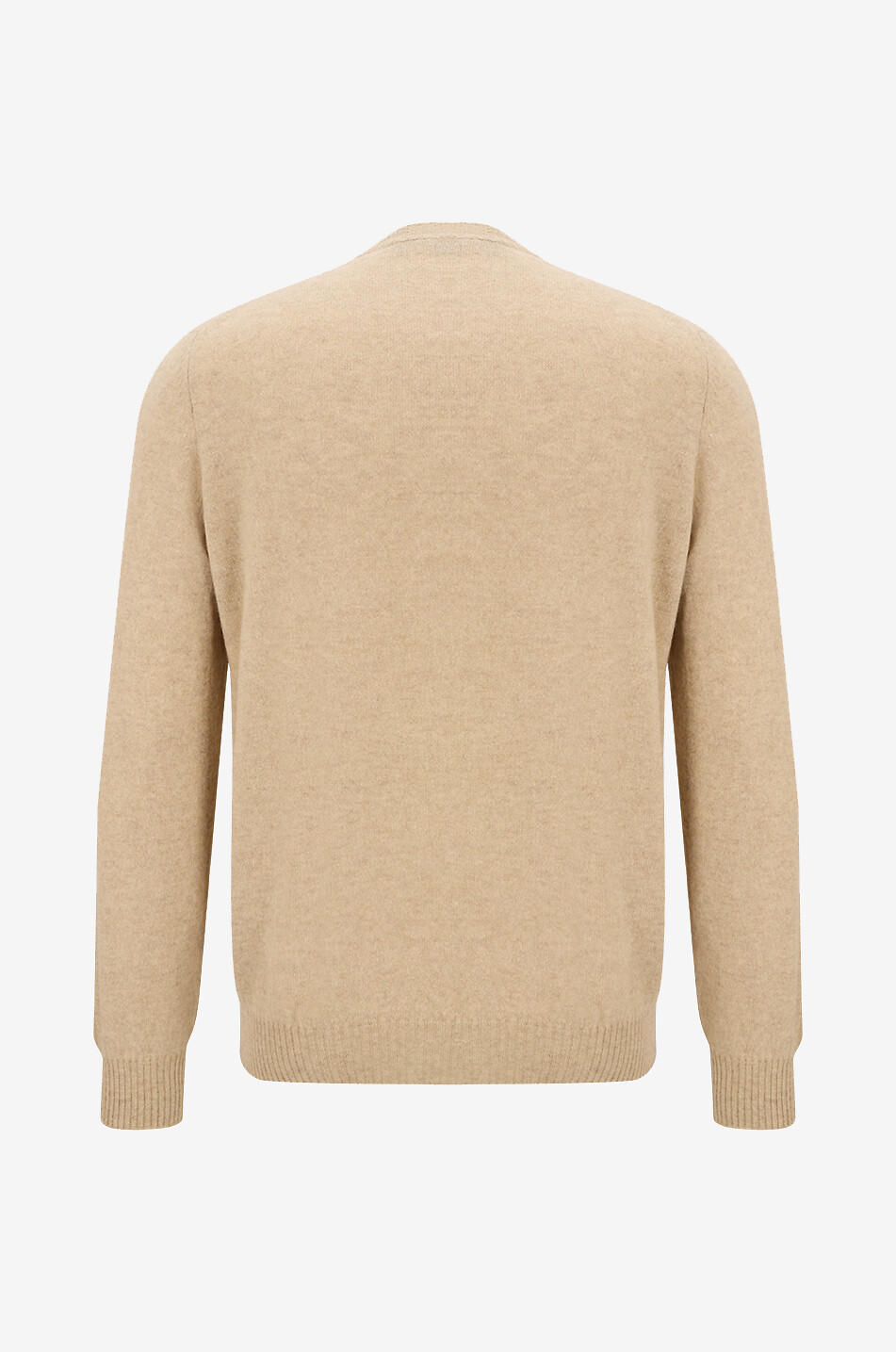FEDELI Rundhalspullover aus Jersey Herren Hellbeige 2