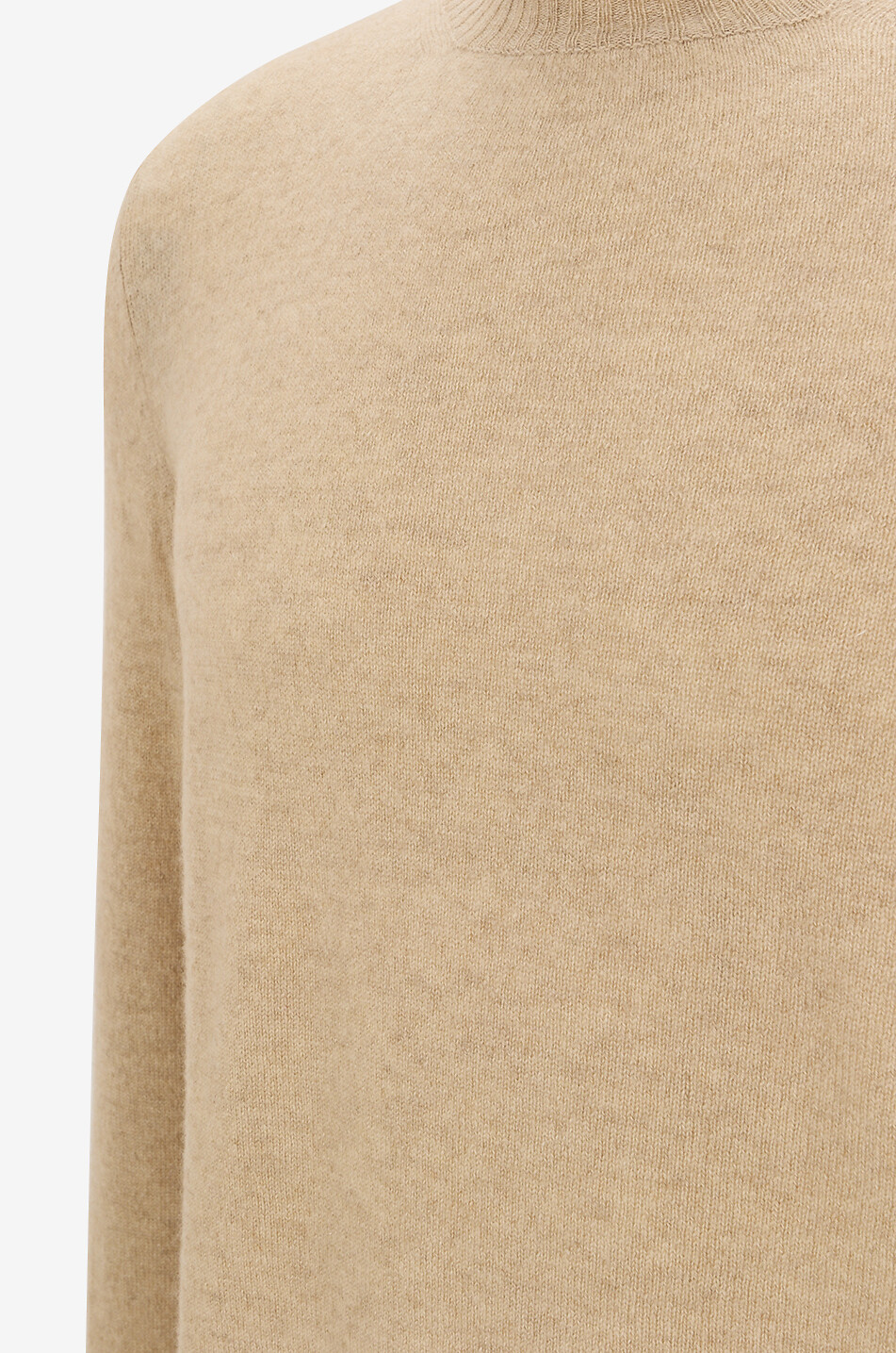 FEDELI Rundhalspullover aus Jersey Herren Hellbeige 3