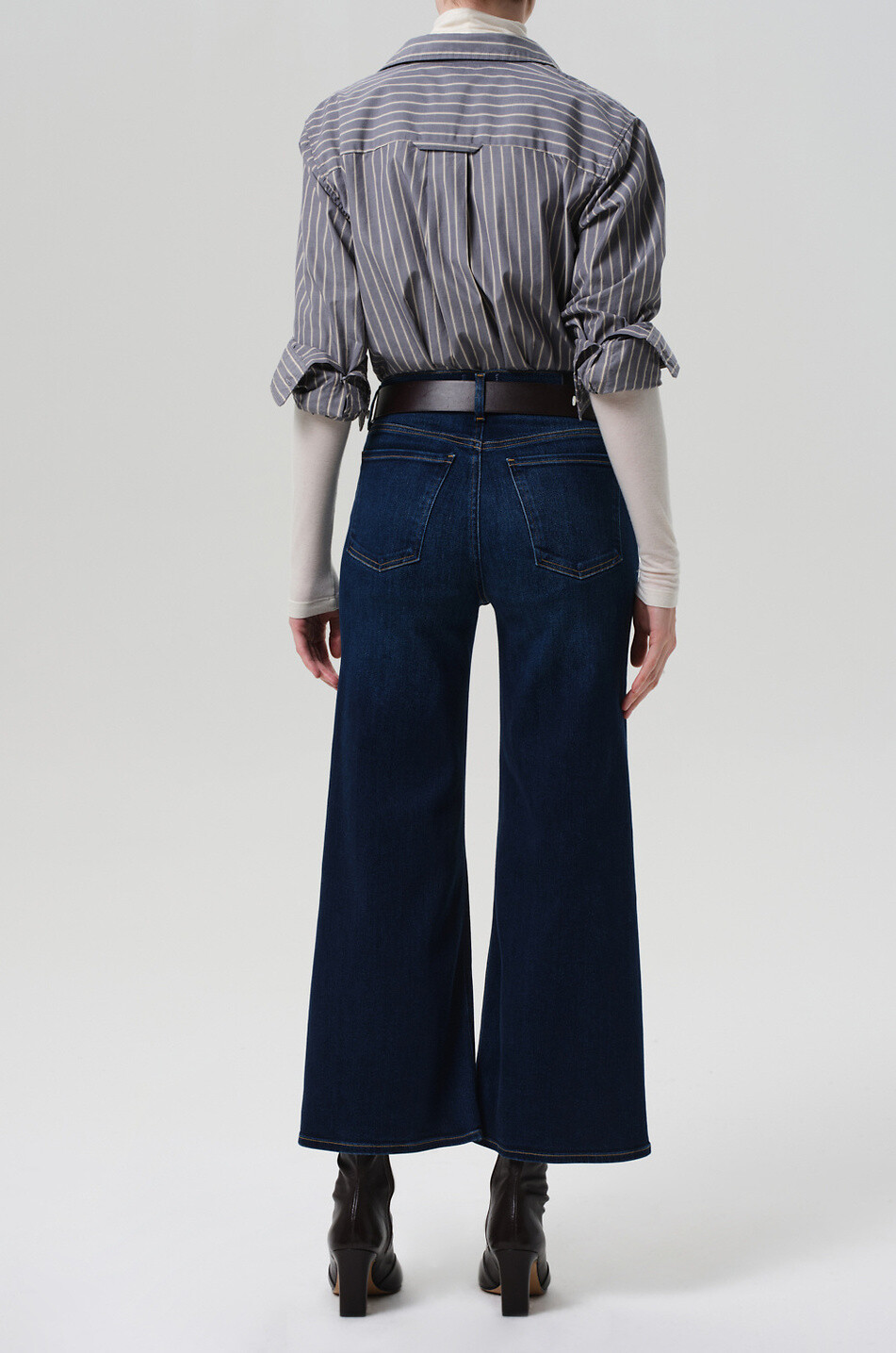 CITIZENS OF HUMANITY Jean large raccourci taille haute Lyra Dakota Femme BLEU FONCE 3