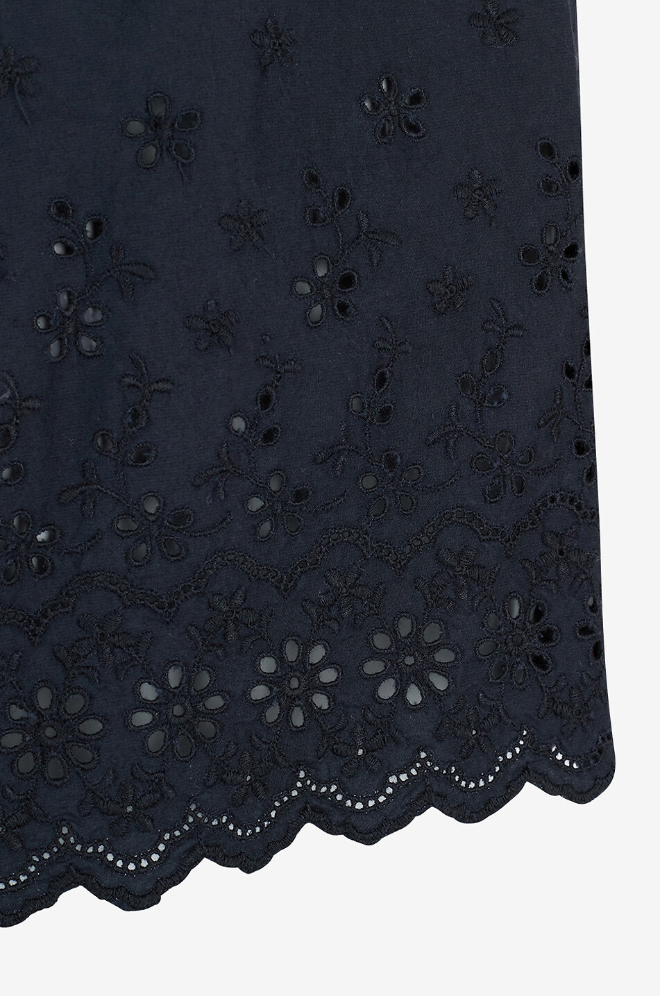 DÔEN Arbre voile shorts with openwork embroidery Women BLACK 3