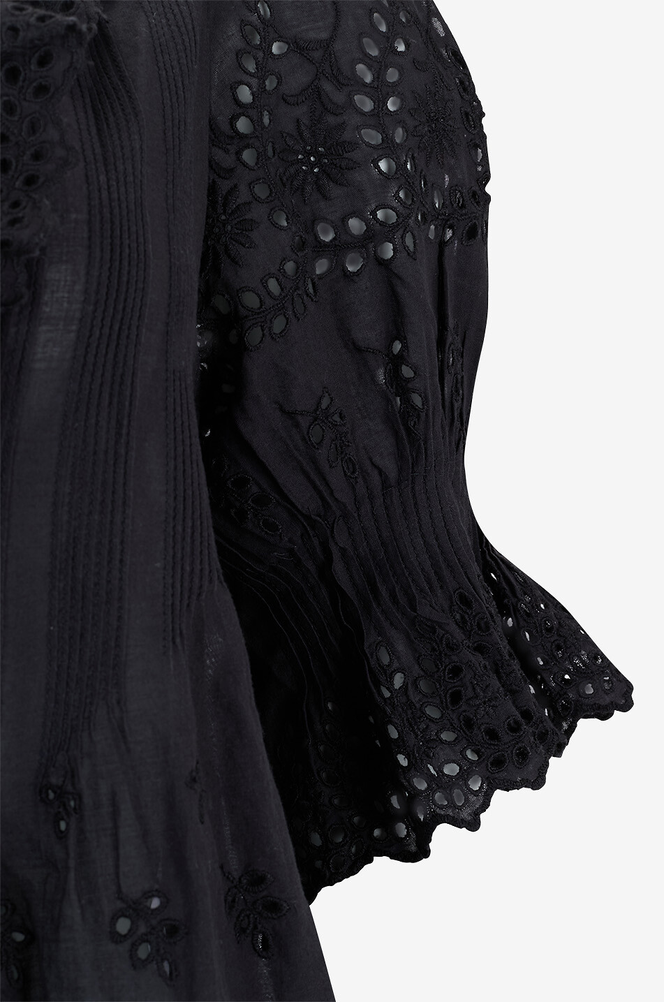 DÔEN Top en voile à manches bouffantes Henry Femme NOIR 3