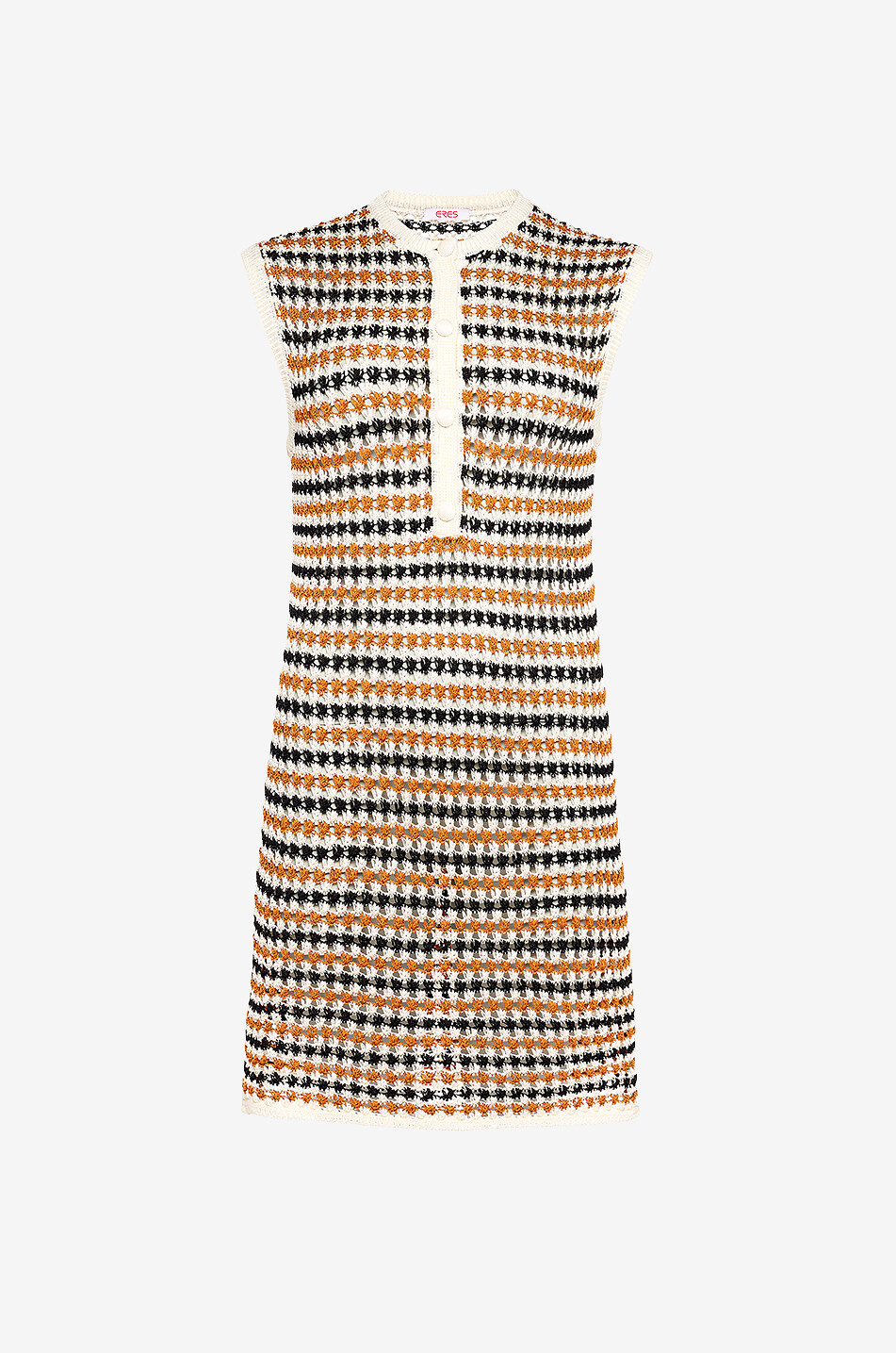 Inédite openwork crochet mini dress