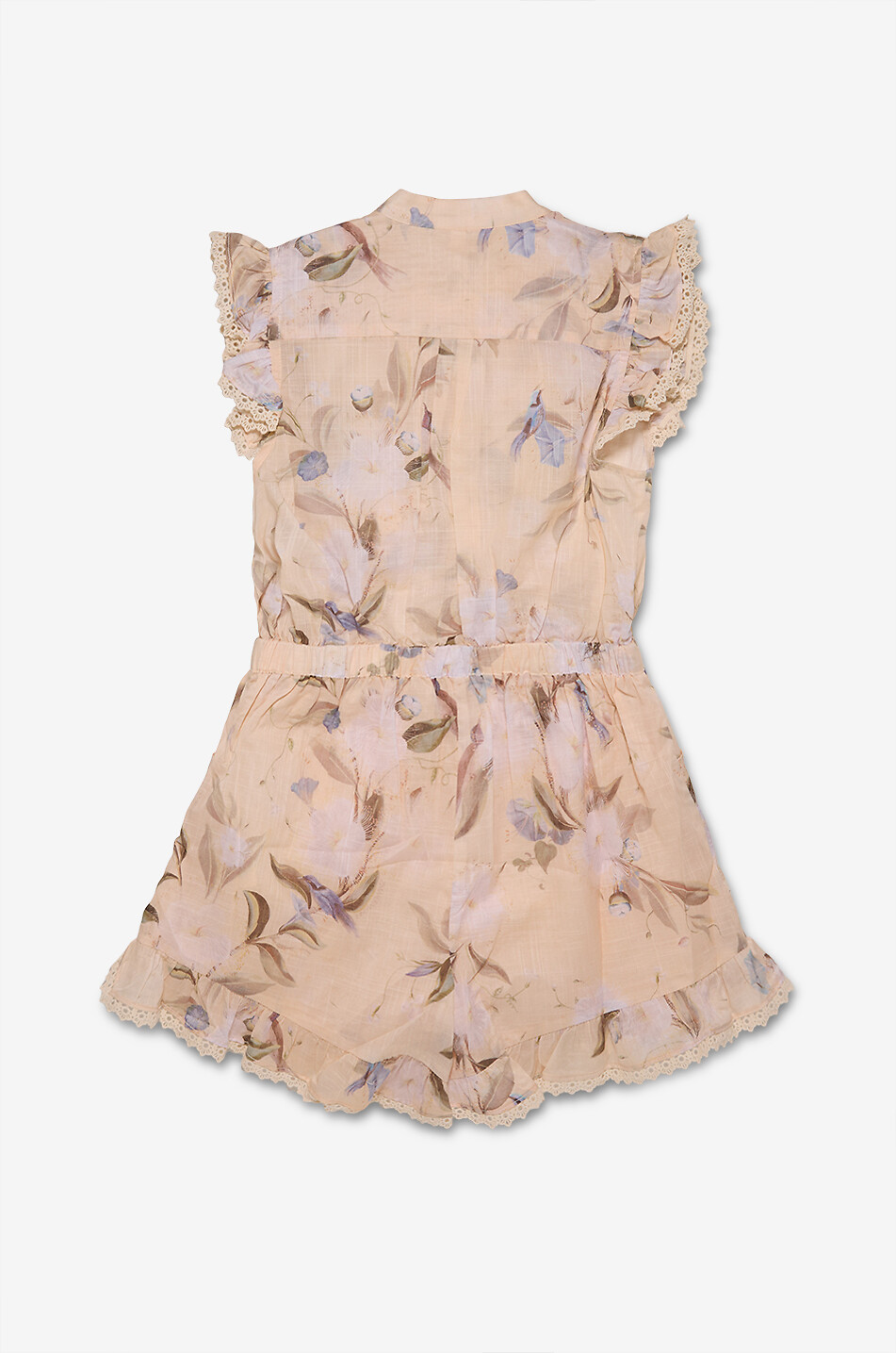 ZIMMERMANN Cascadian Frill Botanical girls' cotton voile playsuit Girl MULTI COLOURED 2