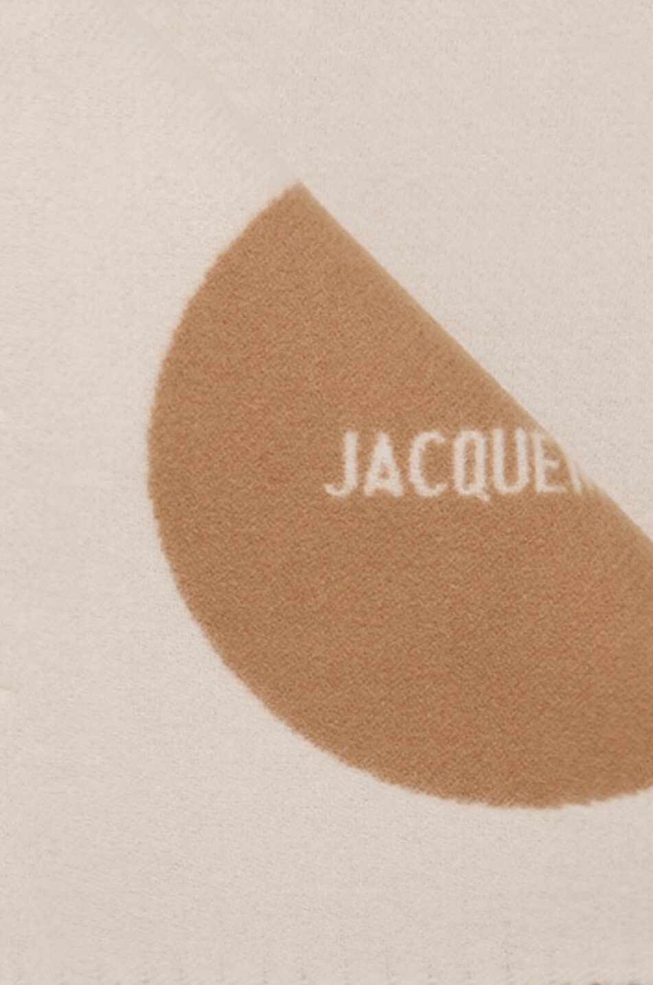 JACQUEMUS Écharpe tissée en laine L'Écharpe Rond Carré Femme BEIGE 3
