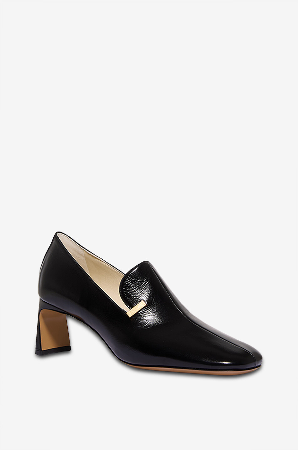 PHOEBE PHILO Club Loafer 60 smooth leather heeled loafers Women BLACK 1