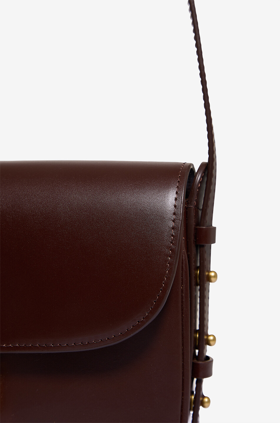 SOEUR Schultertasche aus Glattleder Bellissima Mini Damen DUNKELBRAUN 5