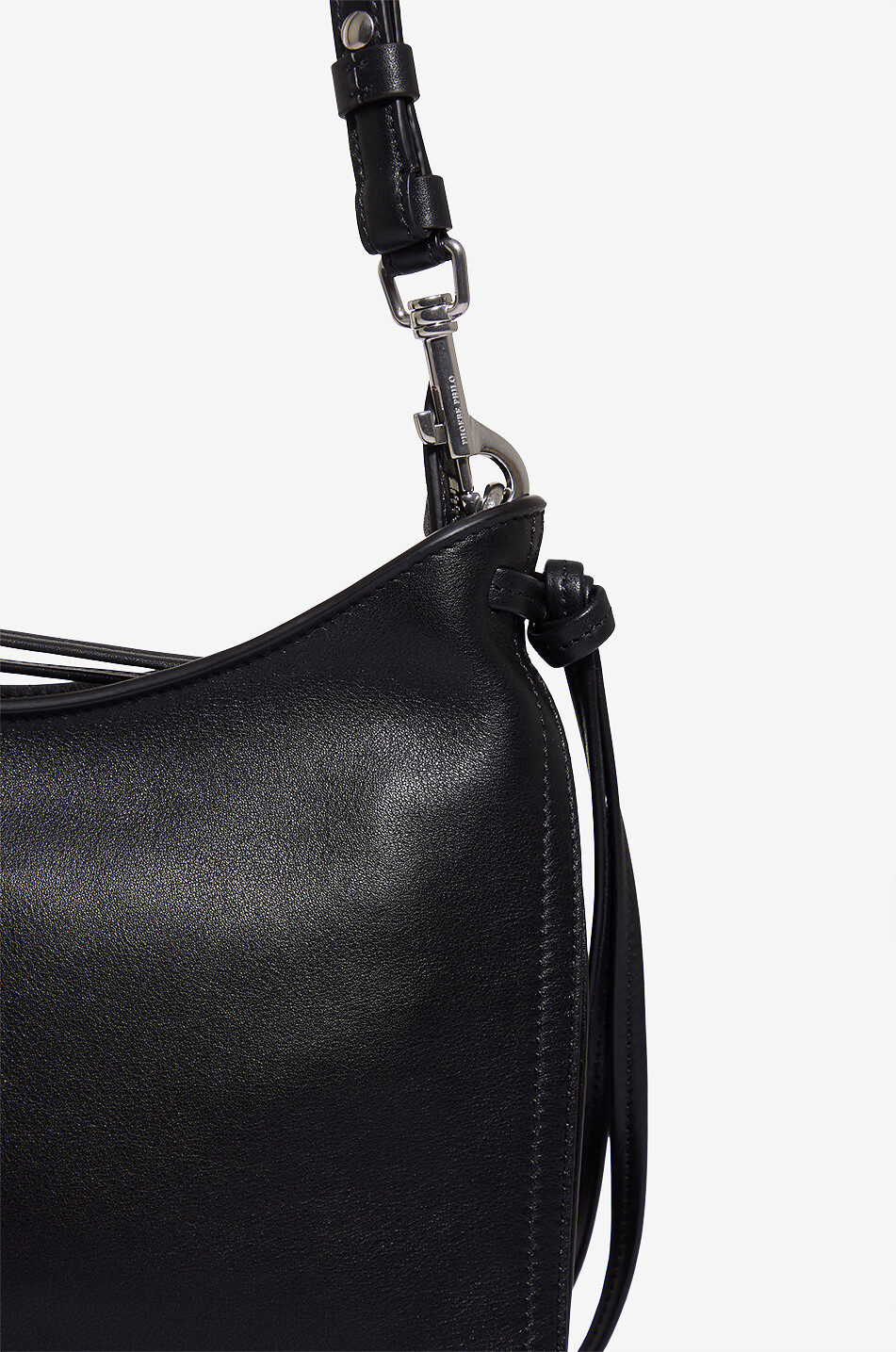 PHOEBE PHILO Gig Small smooth leather shoulder bag Women BLACK 5