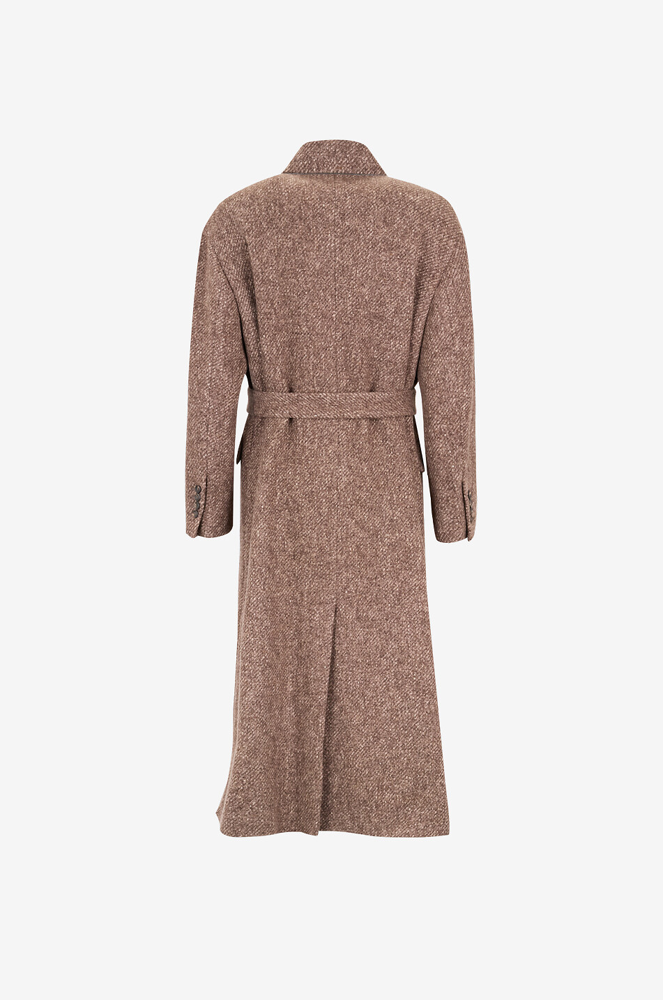 Double-breasted cashmere three-quarter coat - BRUNELLO