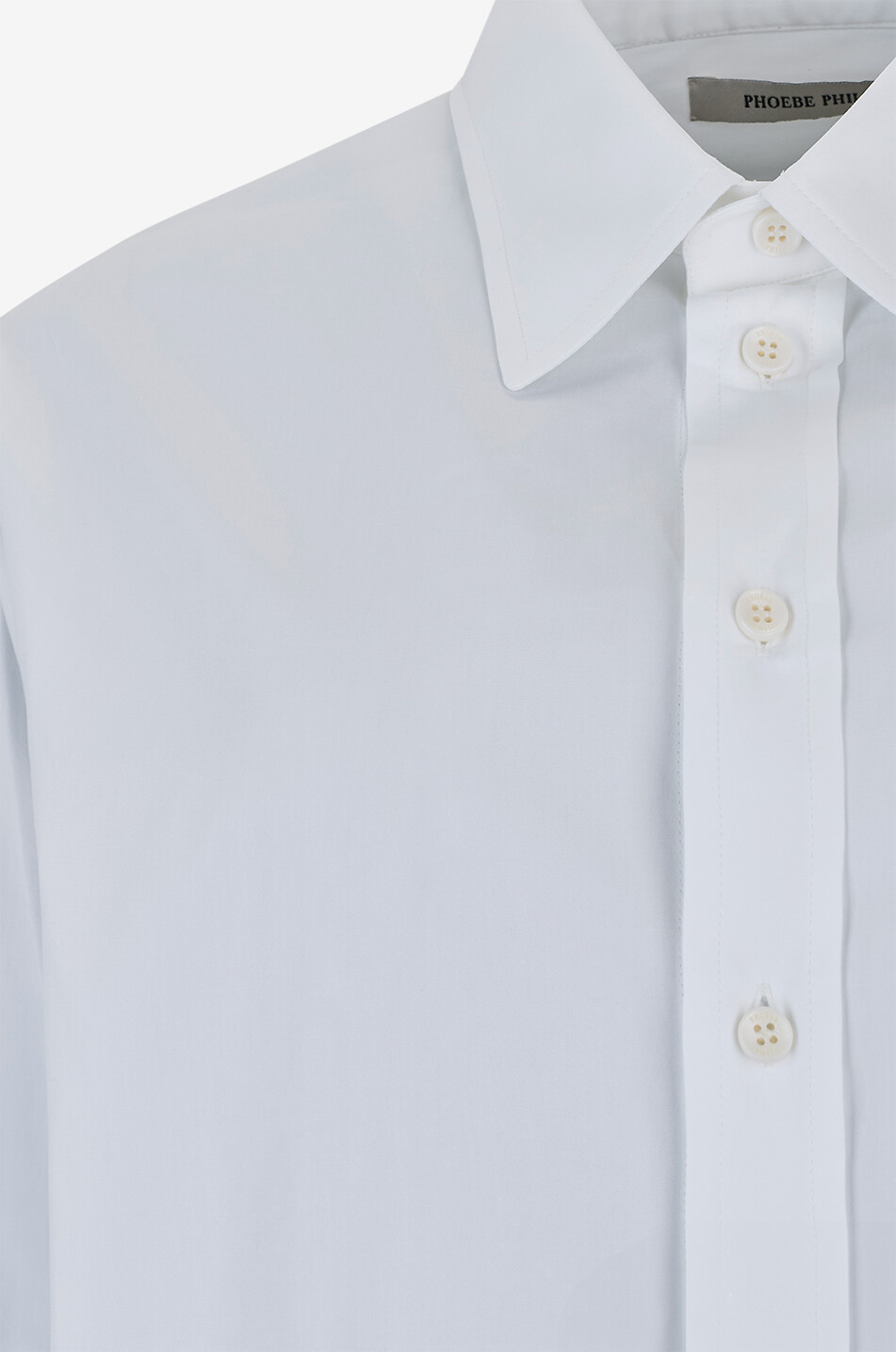PHOEBE PHILO Sharp Collar poplin oversize shirt Women WHITE 3