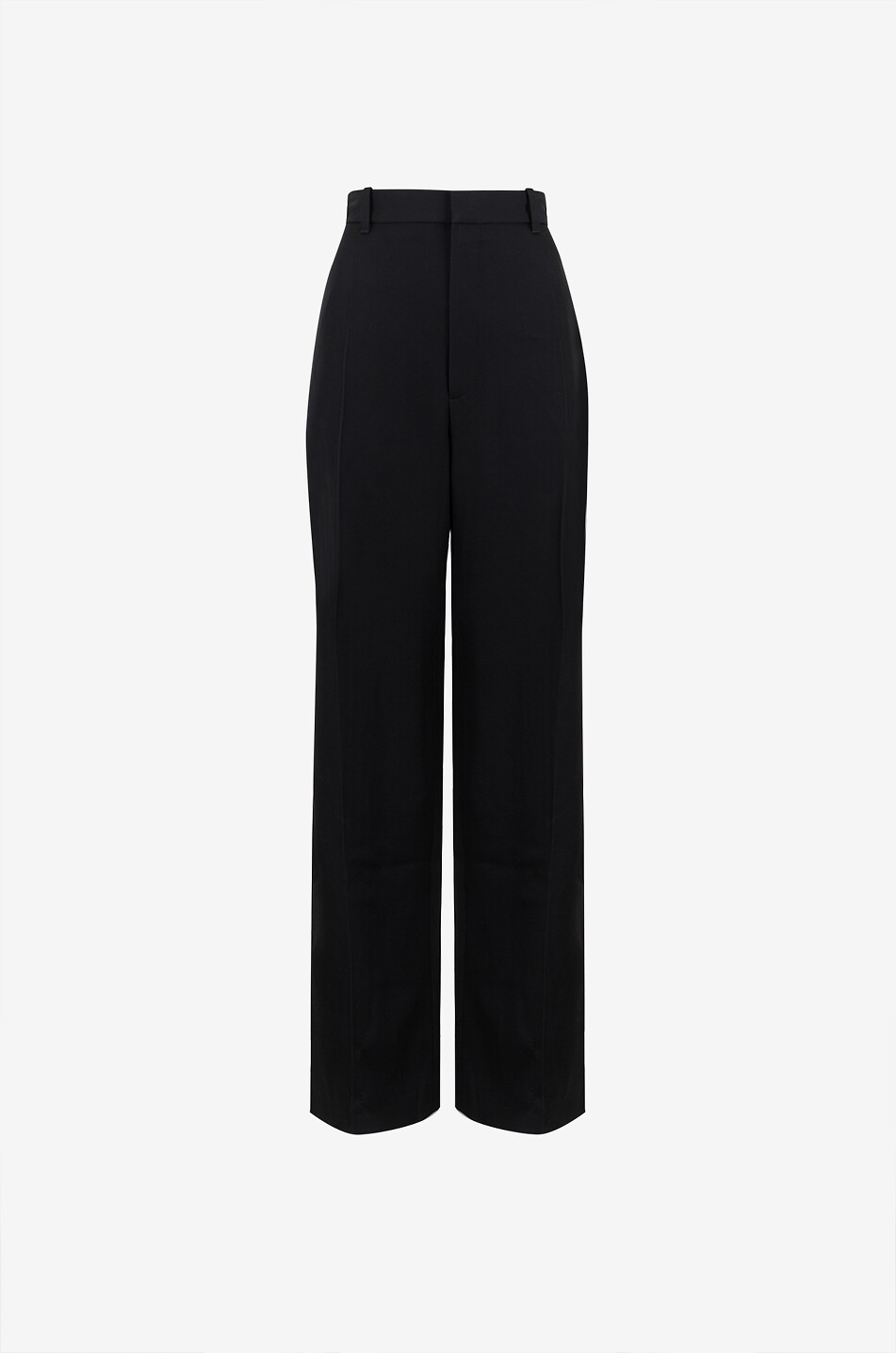 Zip high-rise wide-leg wool trousers