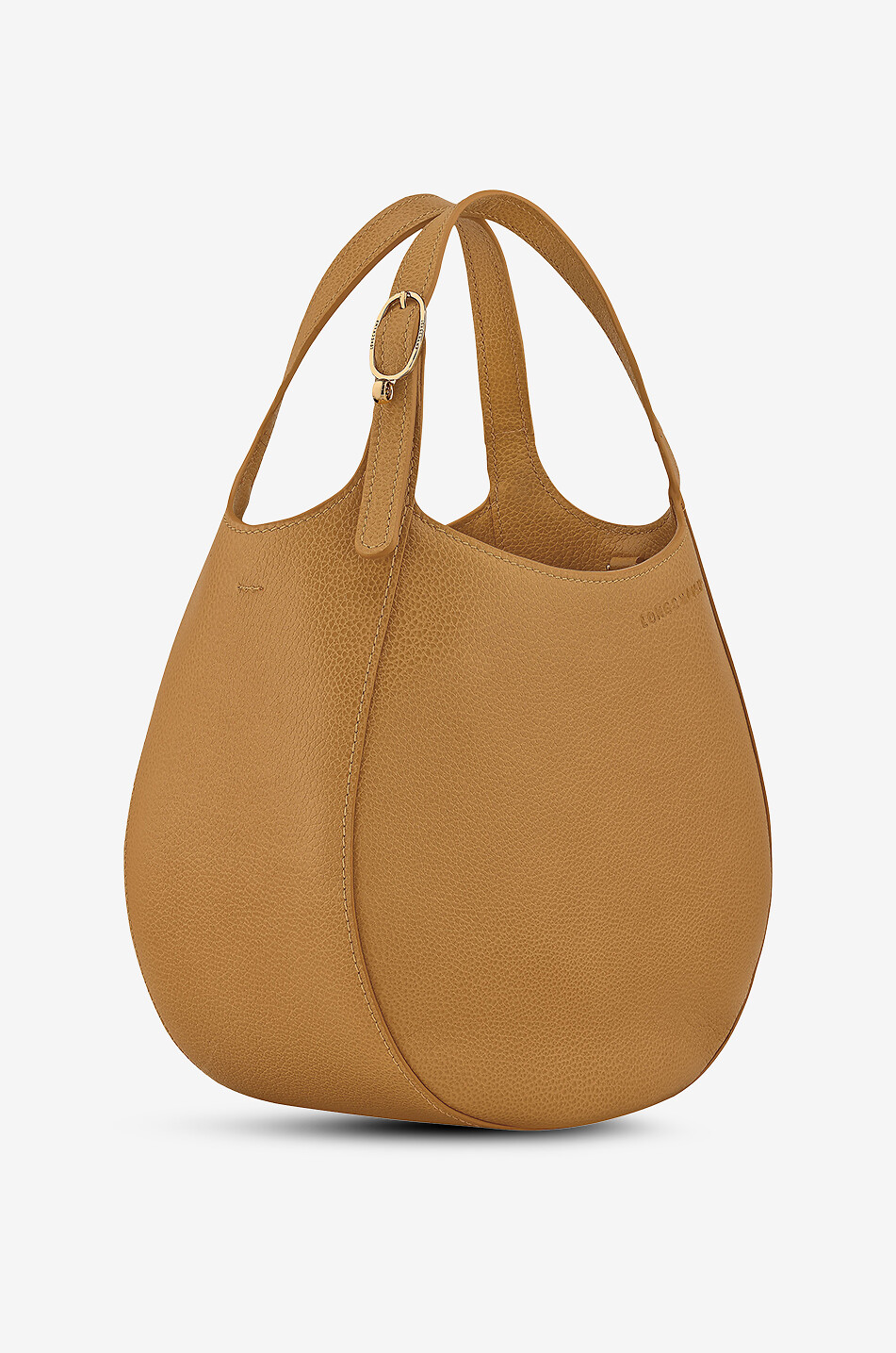 LONGCHAMP Sac à main arrondi en cuir grainé Le Foulonné S Femme JAUNE FONCÉ 2