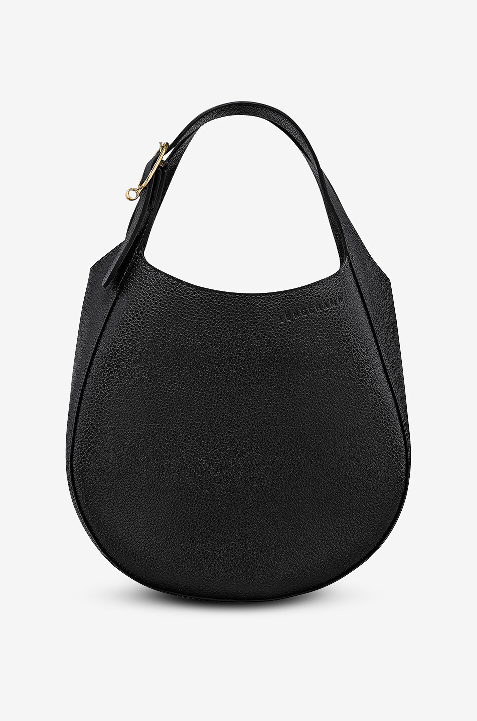 LONGCHAMP Sac à main arrondi en cuir grainé Le Foulonné S Femme NOIR 1