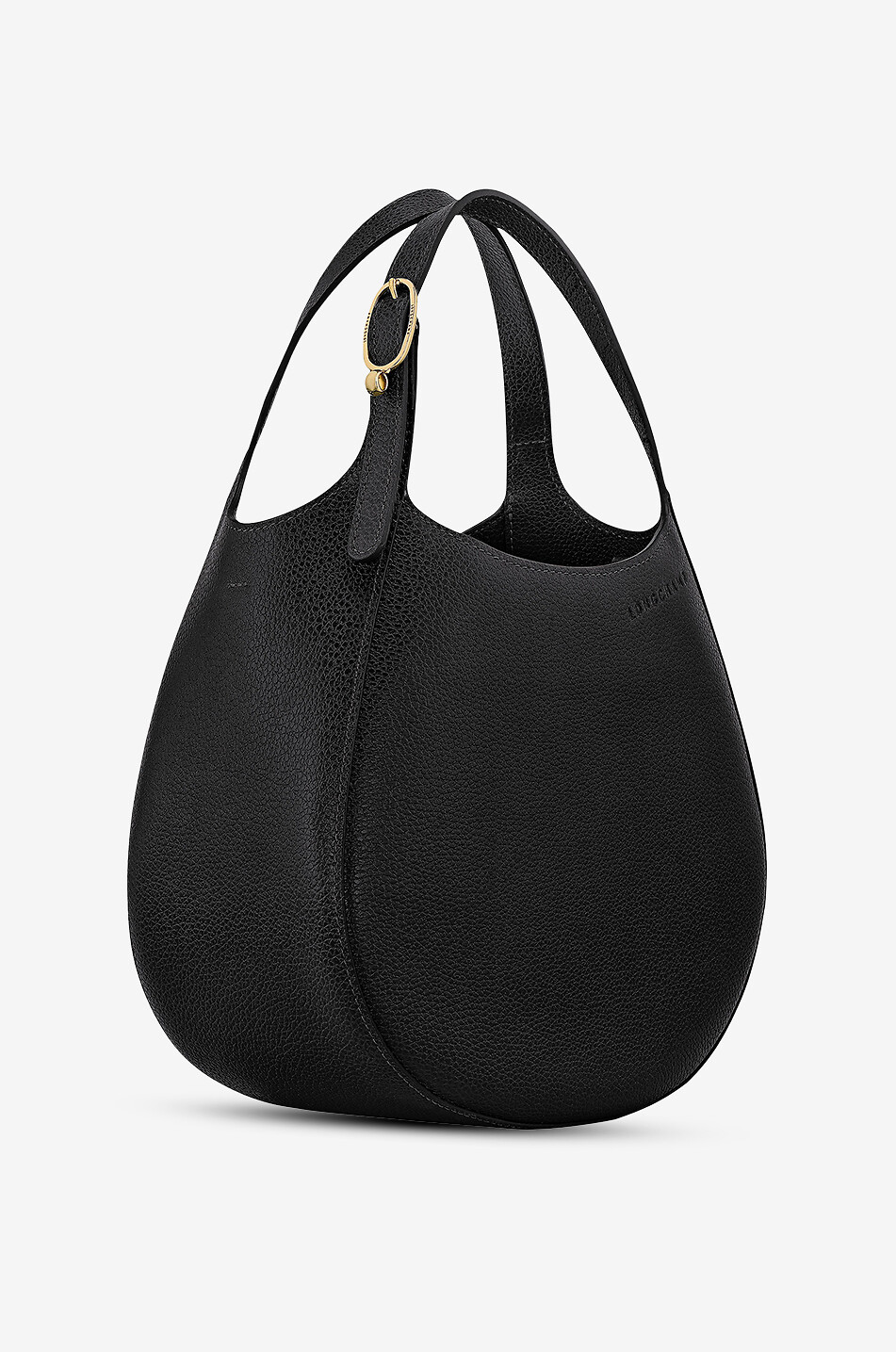 LONGCHAMP Sac à main arrondi en cuir grainé Le Foulonné S Femme NOIR 2
