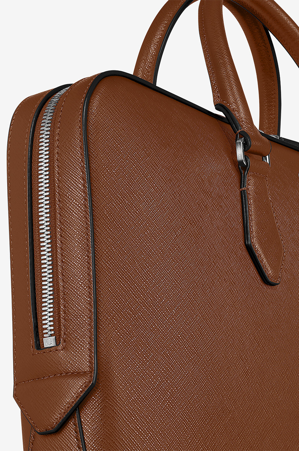 MONTBLANC Porte-documents fin en cuir saffiano Sartorial Fauve Homme COGNAC 4