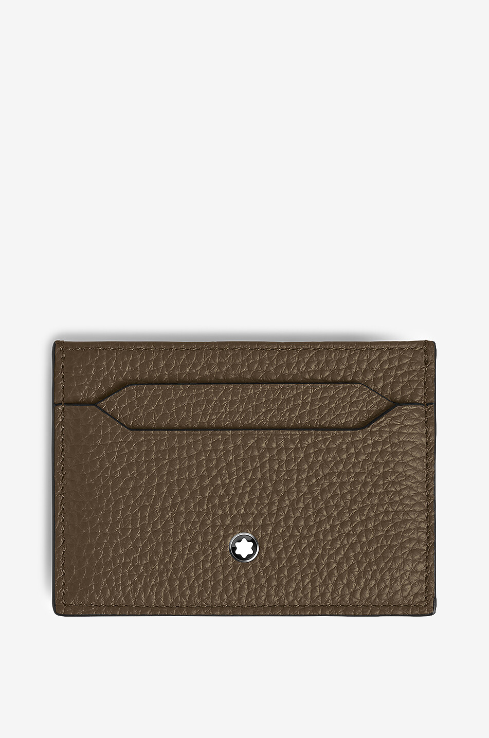 Kartenetui aus Leder Soft Grain 5cc Noisette
