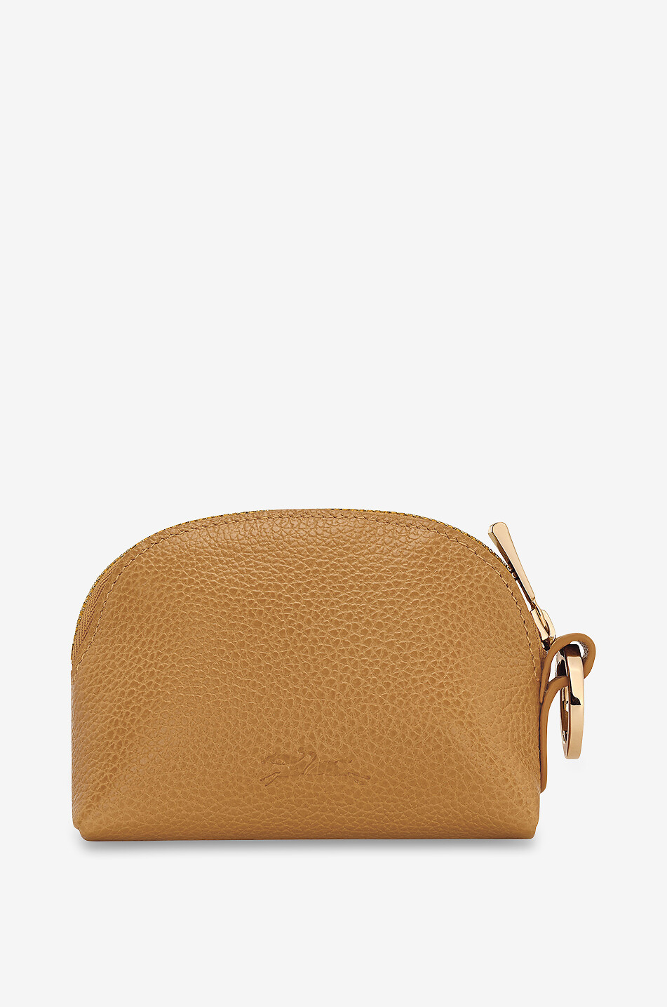 LONGCHAMP Le Foulonné grained leather wallet Women DARK YELLOW 2