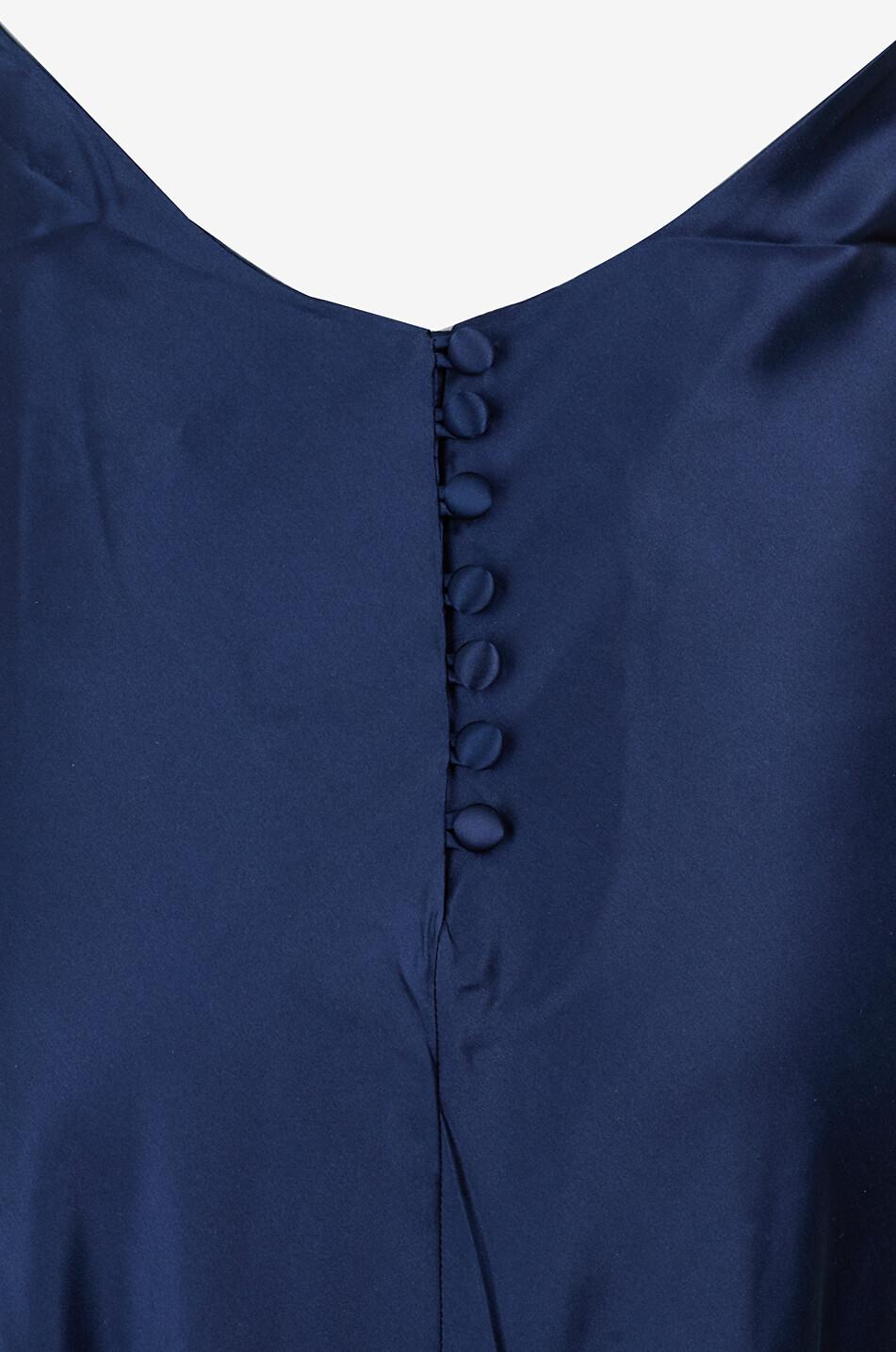 REFORMATION Jeany Navy long silk satin halterneck dress Women MEDIUM BLUE 3