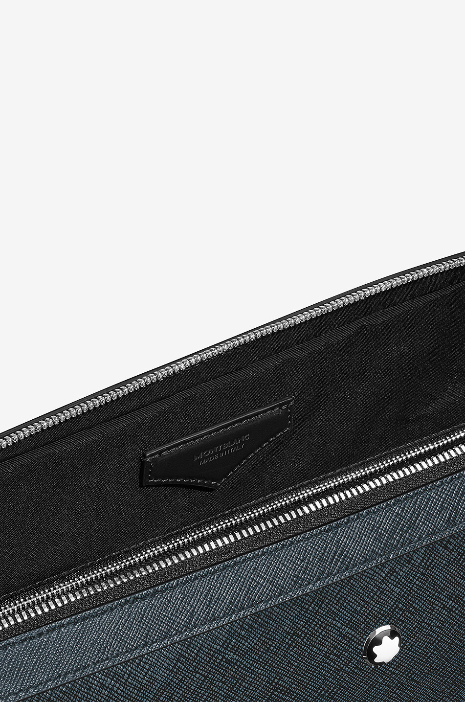 MONTBLANC Sartorial Slim Tweed Blue saffiano leather briefcase Men DARK BLUE 6