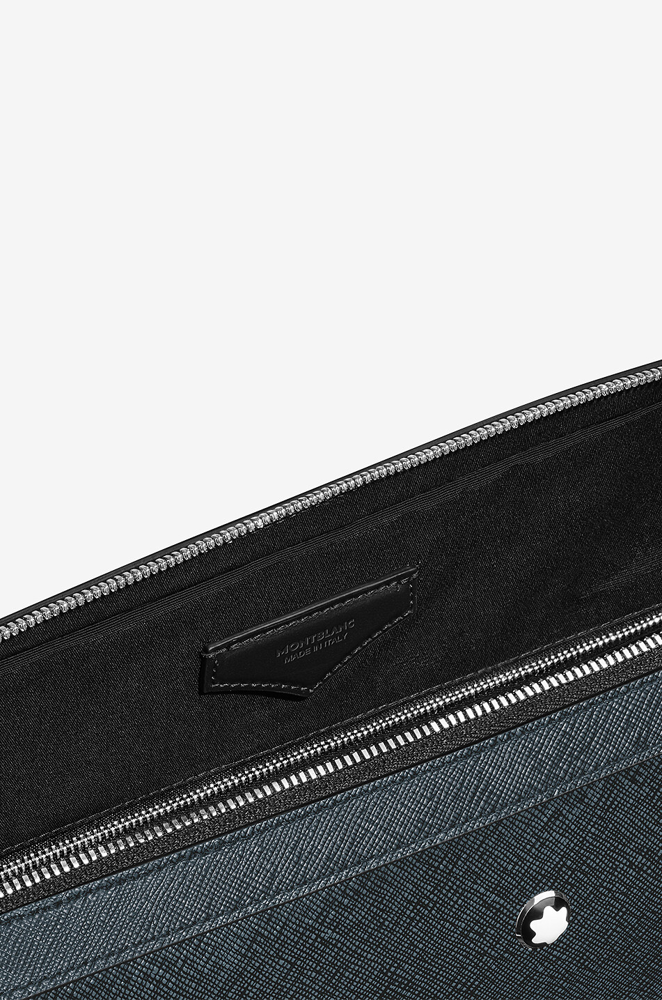 MONTBLANC Sartorial Slim Tweed Blue saffiano leather briefcase Men DARK BLUE 7