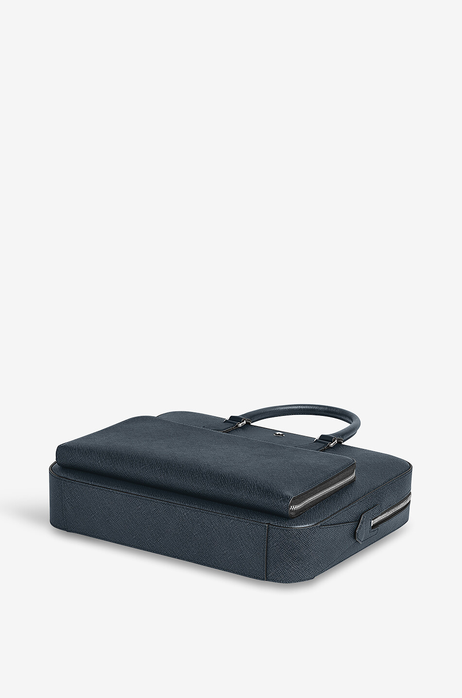 MONTBLANC Sartorial Tweed Blue Medium saffiano leather briefcase Men DARK BLUE 5