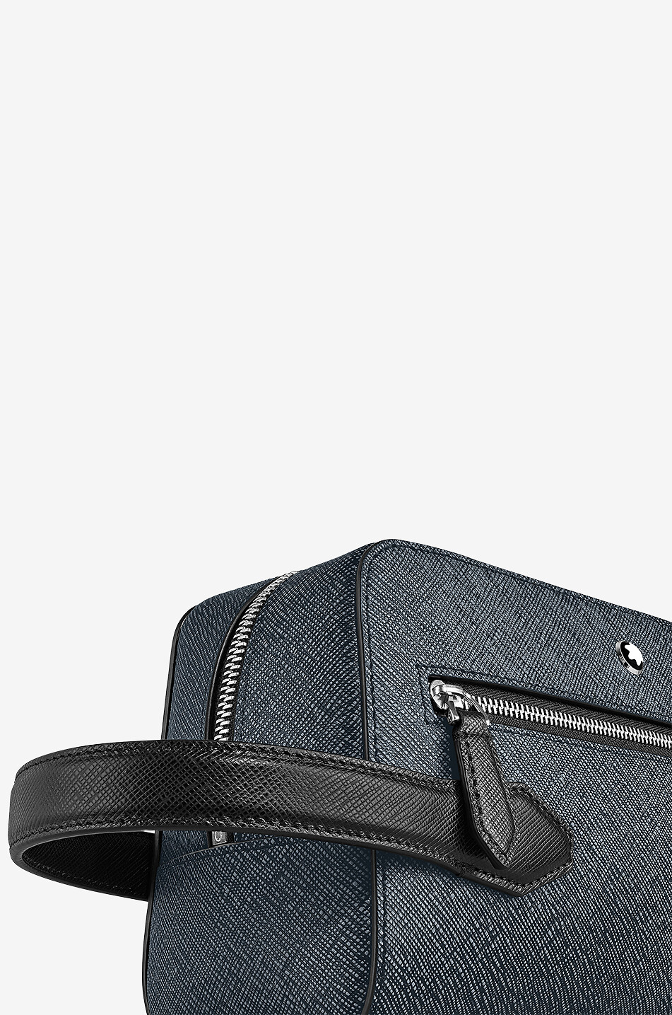 MONTBLANC Sartorial Tweed Blue saffiano leather pouch Men DARK BLUE 7