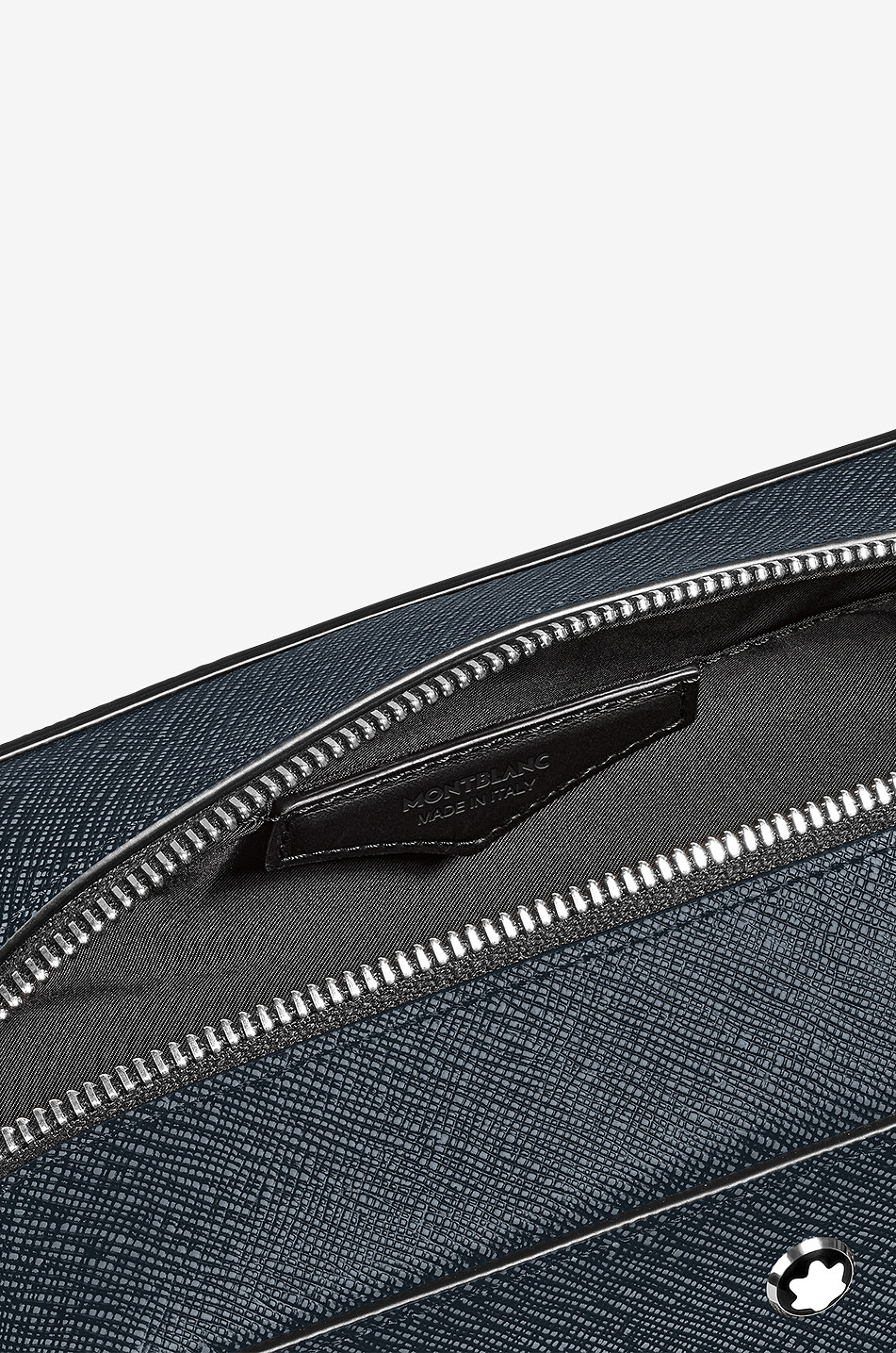 MONTBLANC Sartorial Tweed Blue saffiano leather pouch Men DARK BLUE 5