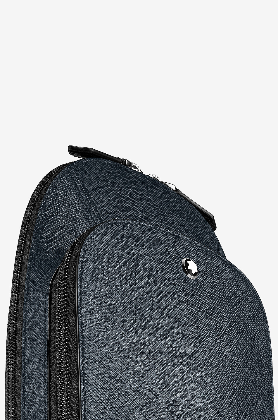 MONTBLANC Sac On-Body Moyen Modèle en Cuir Sartorial Homme BLEU FONCE 8